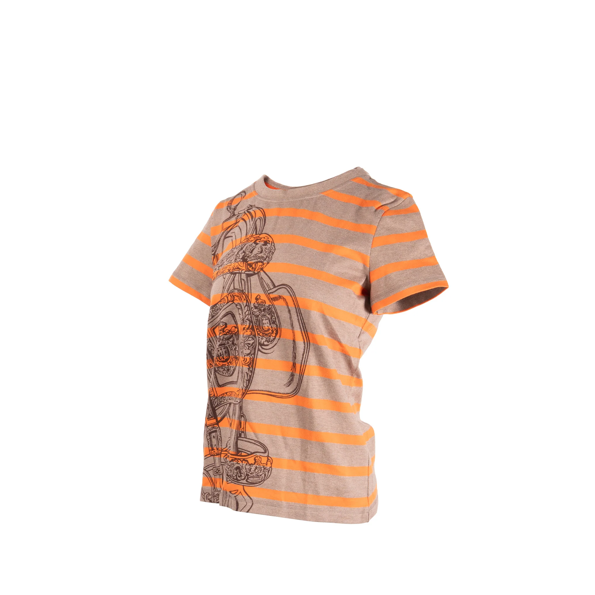 Hermes Size 34 brides de gala T shirt orange Satur - Image 3