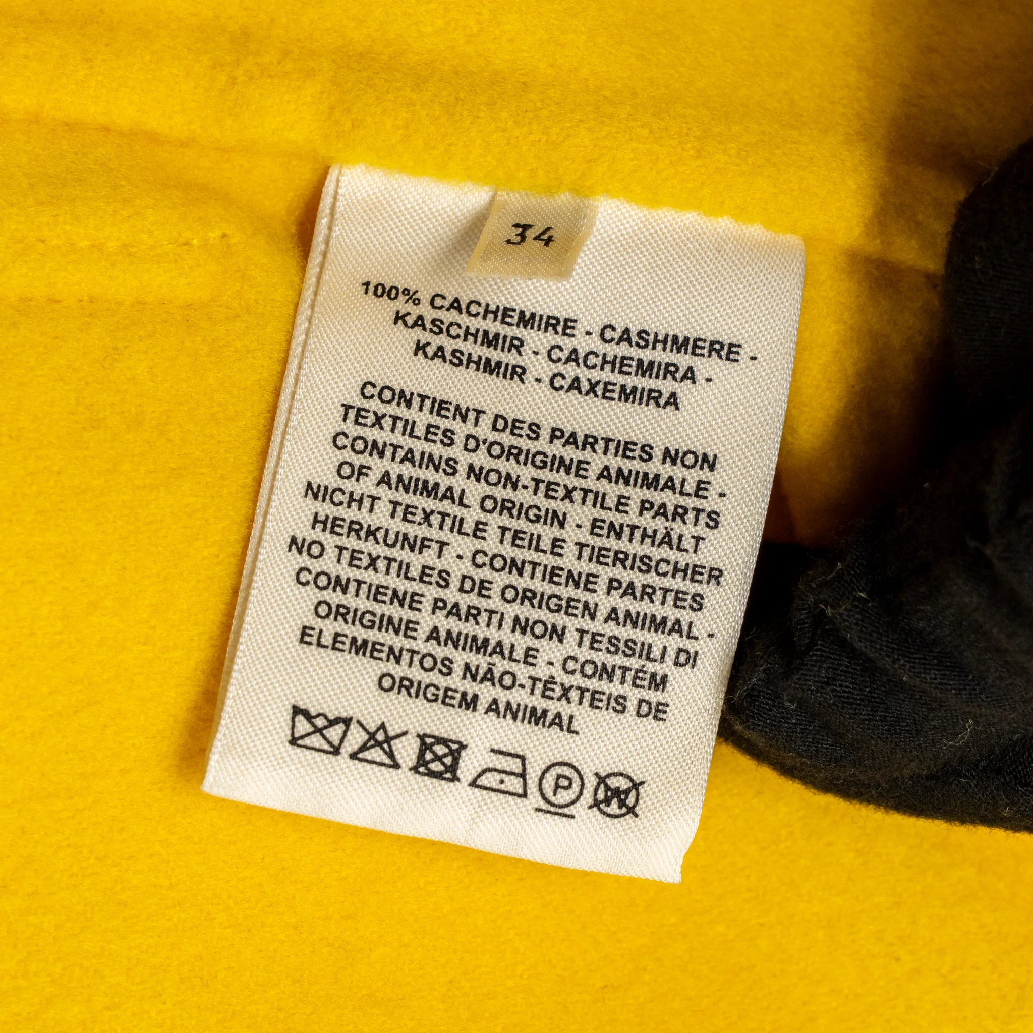 Hermes size 34 cashmere coat yellow - Image 7