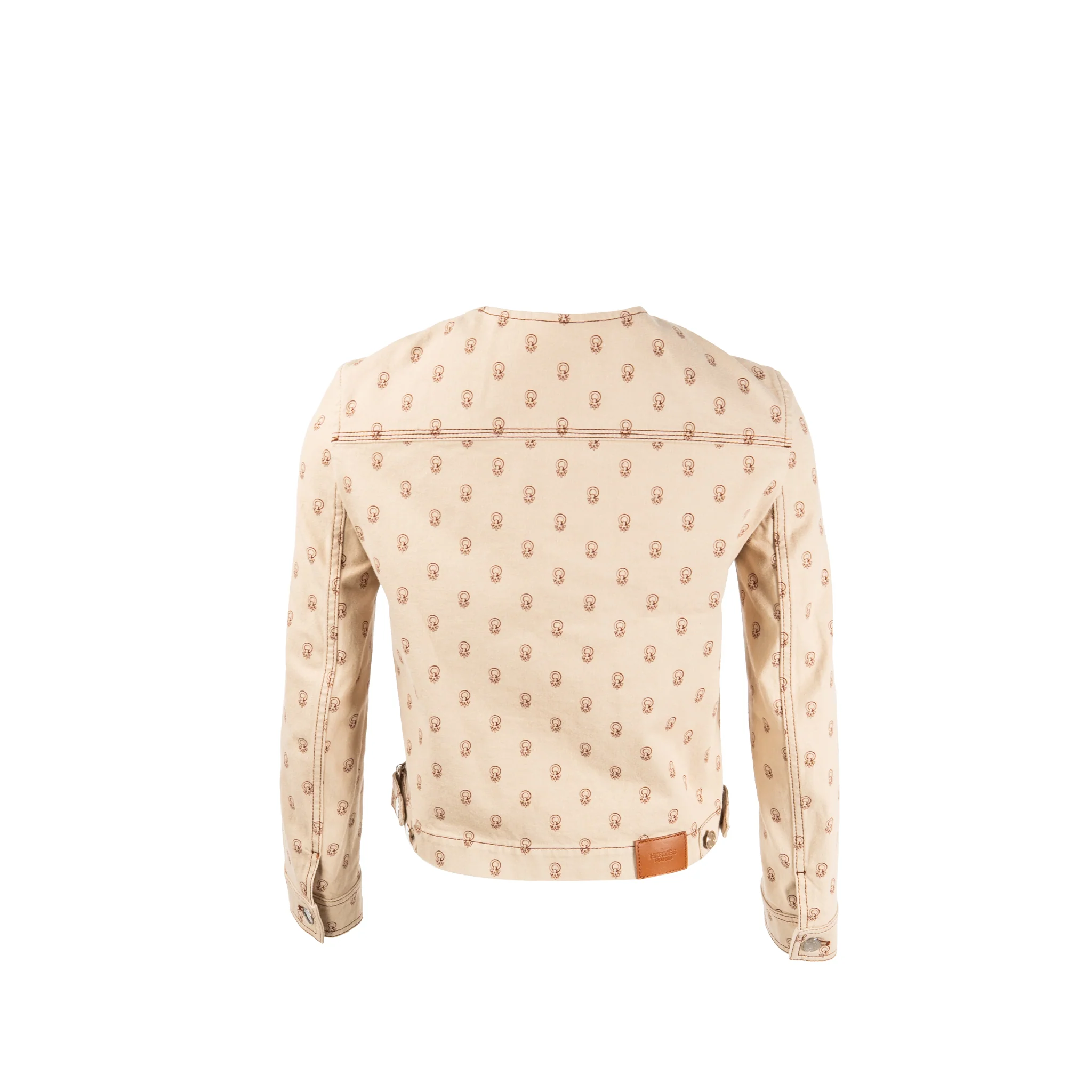 Hermes size 34 cliquetis sport jacket denim beige argile - Image 2
