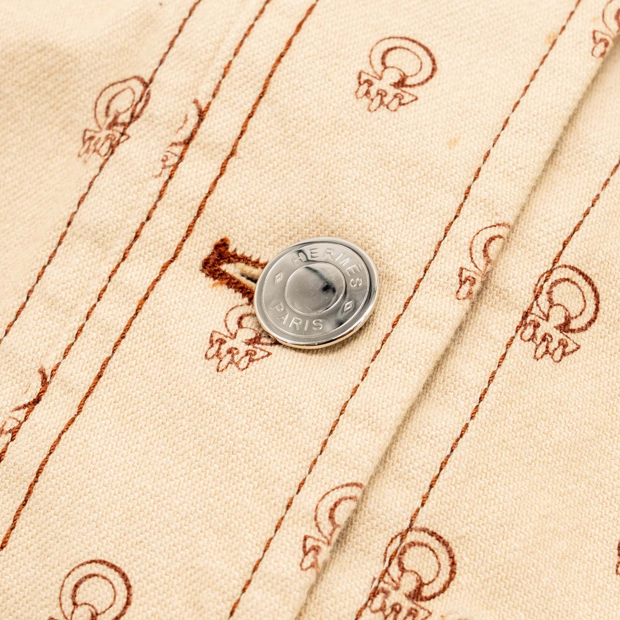Hermes size 34 cliquetis sport jacket denim beige argile - Image 4