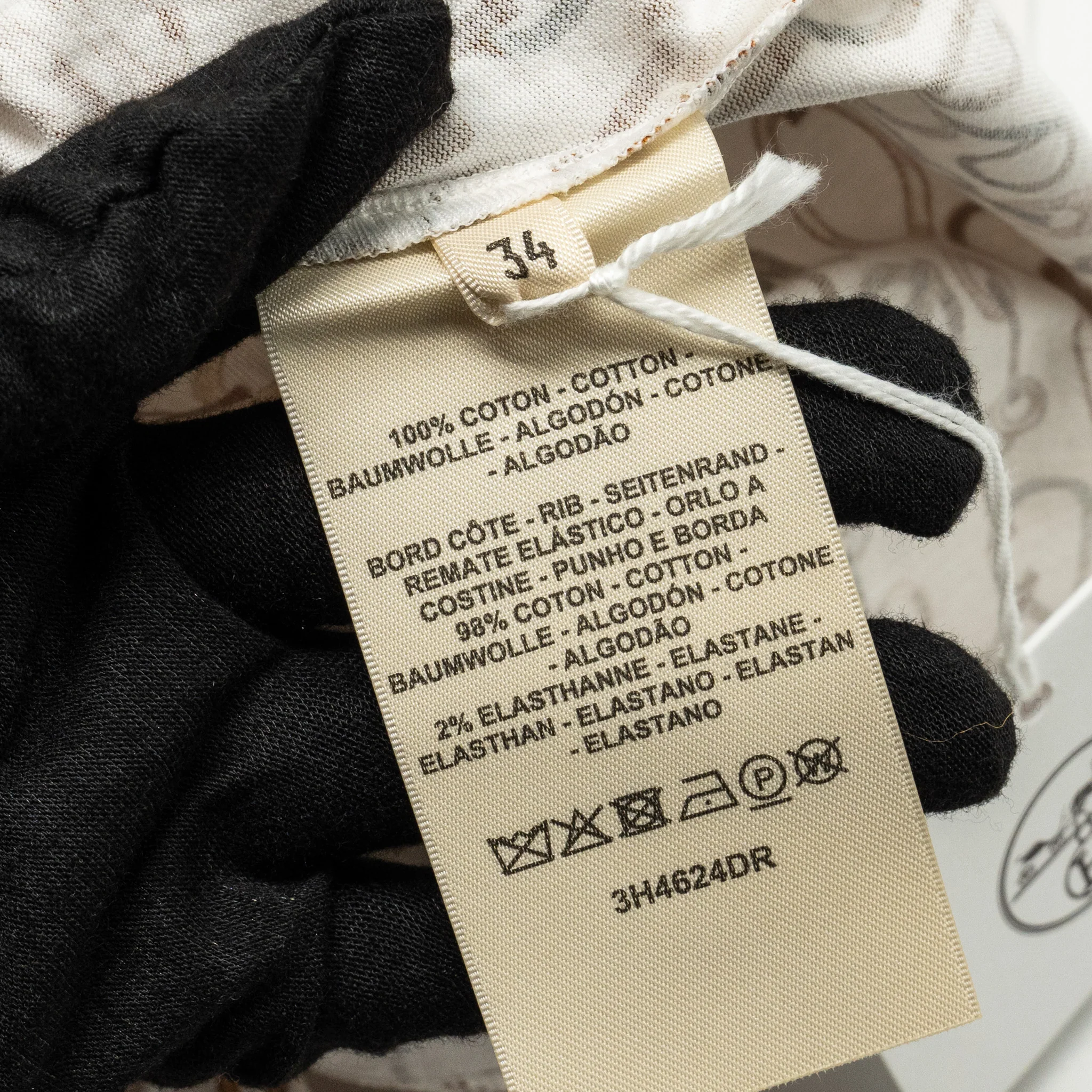 Hermes Size 34 Evase T-shirt Cotton White/Multicolour - Image 9