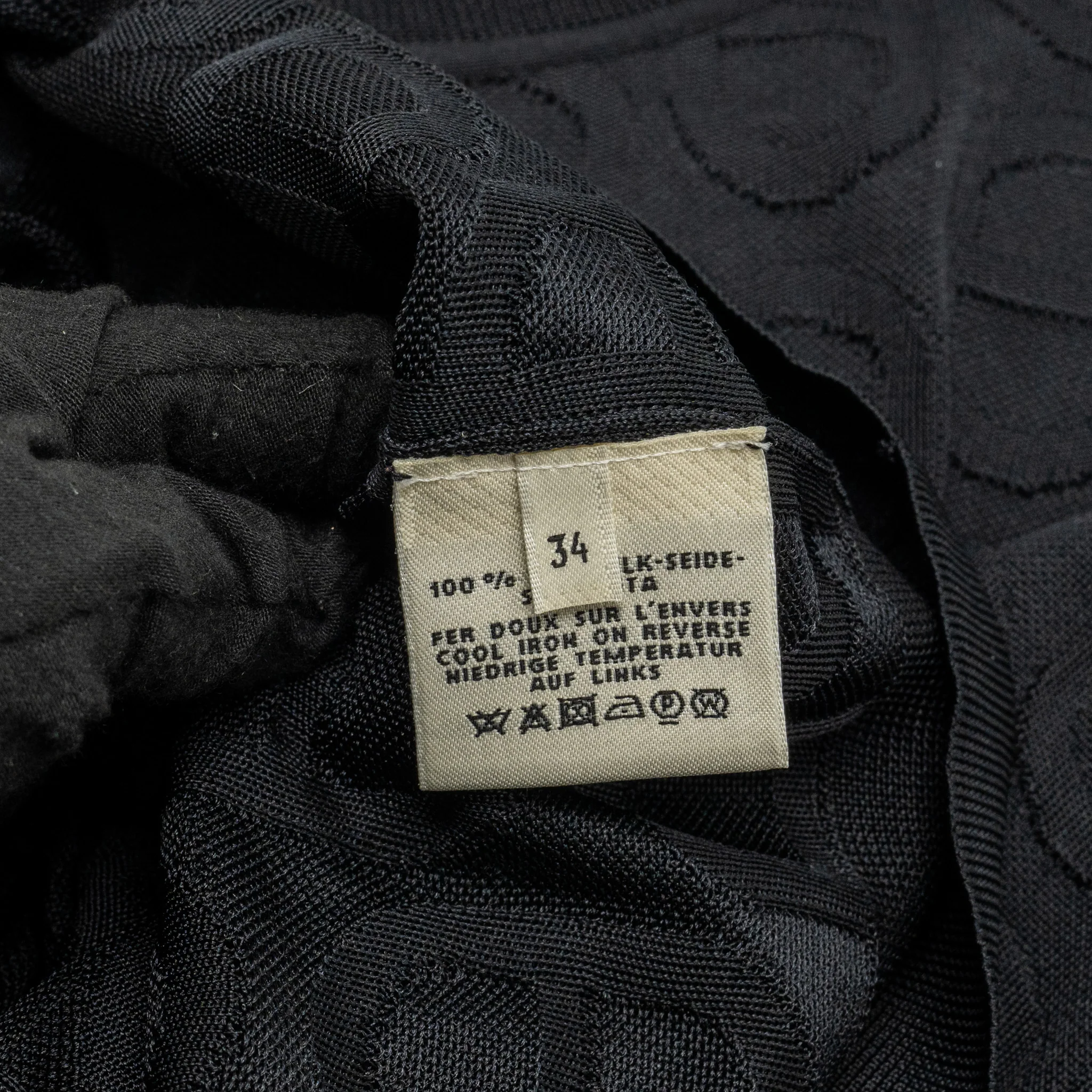 Hermes size 34 farandole print knitwear silk black - Image 6