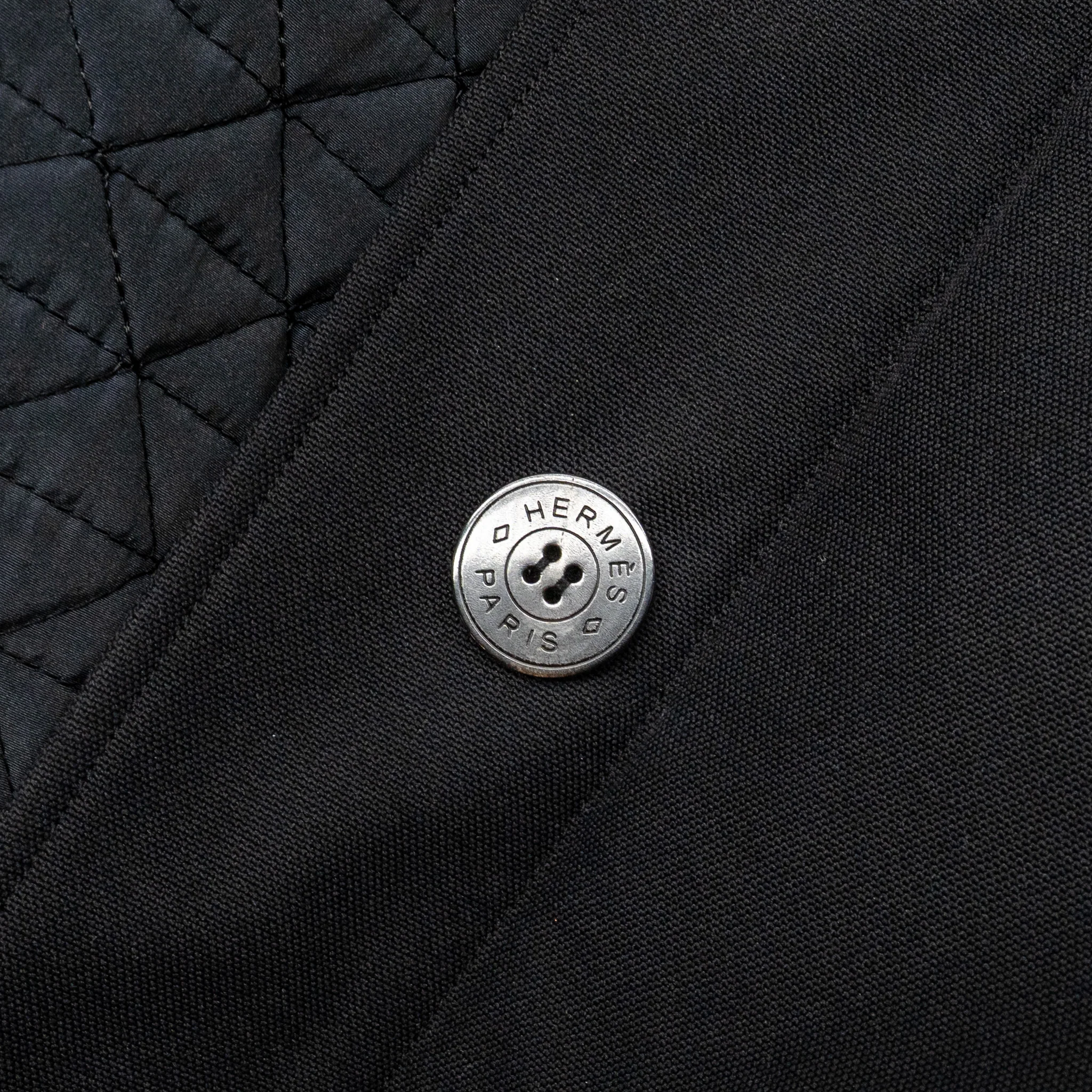 Hermes Size 34 Long Trench Coat Polyamide Black - Image 5