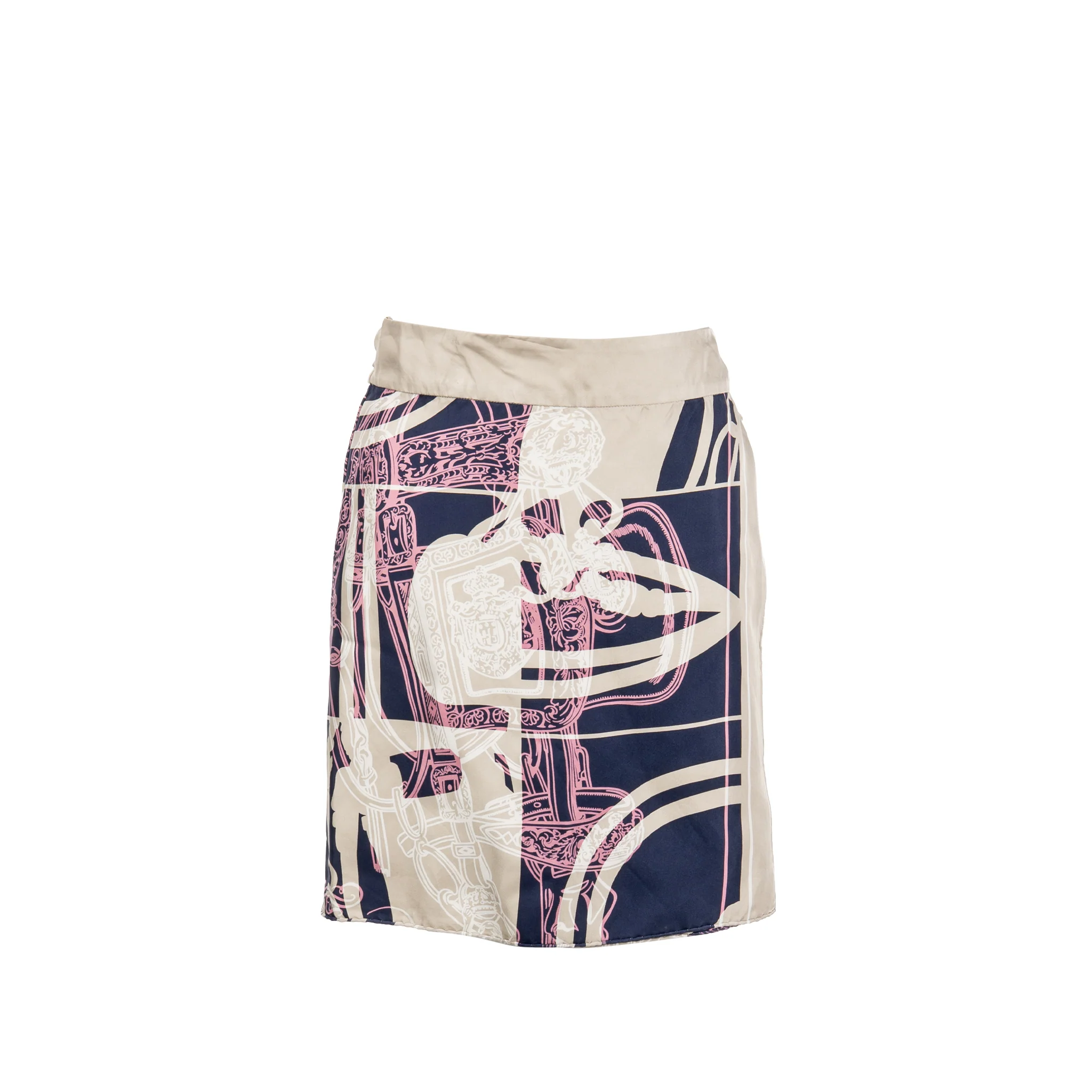 Hermes size 34 multicolor silk skirt - Image 2