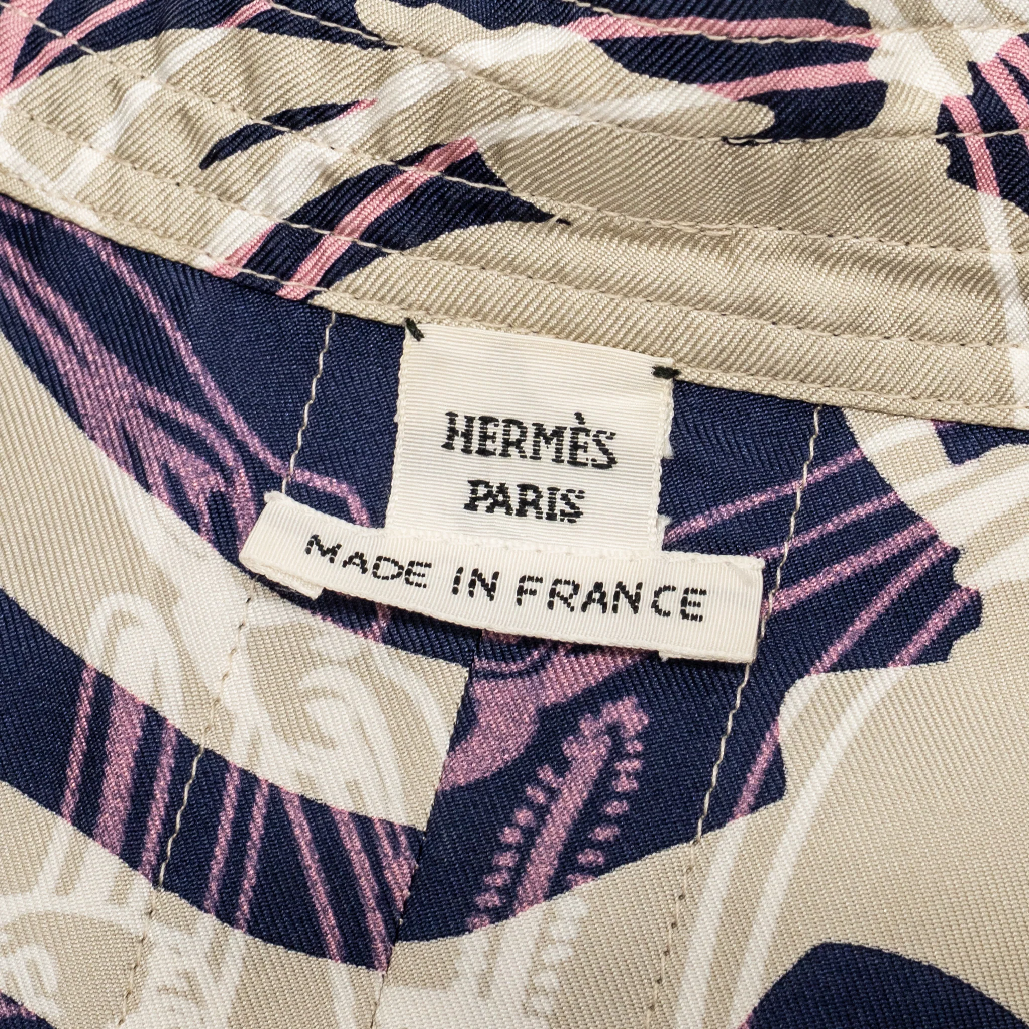 Hermes size 34 multicolor silk top - Image 5