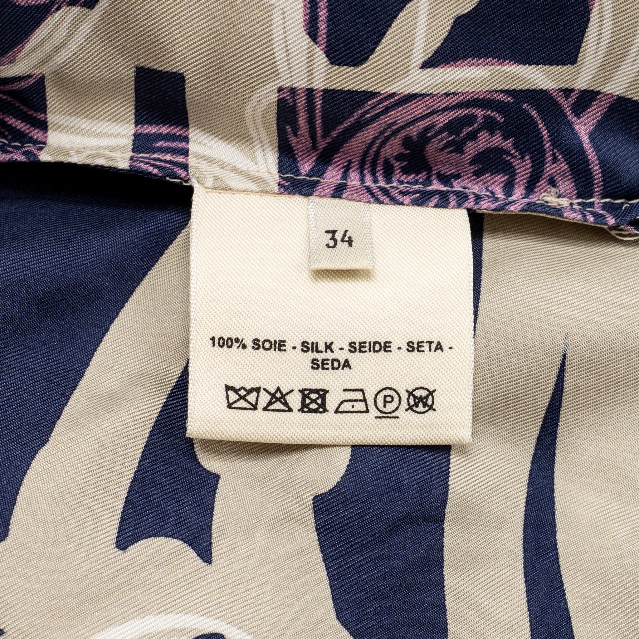 Hermes size 34 multicolor silk top - Image 6