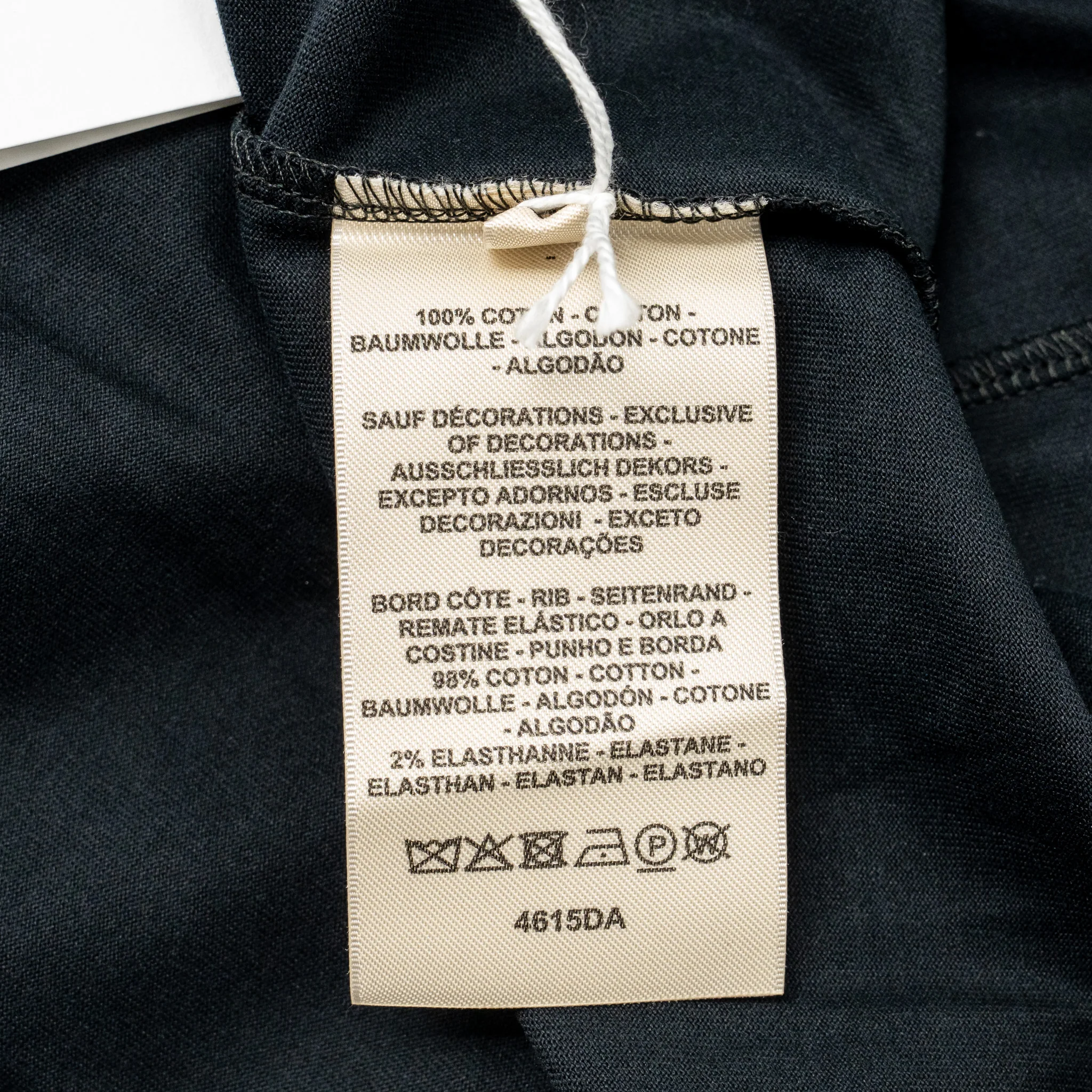 Hermes Size 36 Embroidered Pocket T-Shirt Cotton Black - Image 6