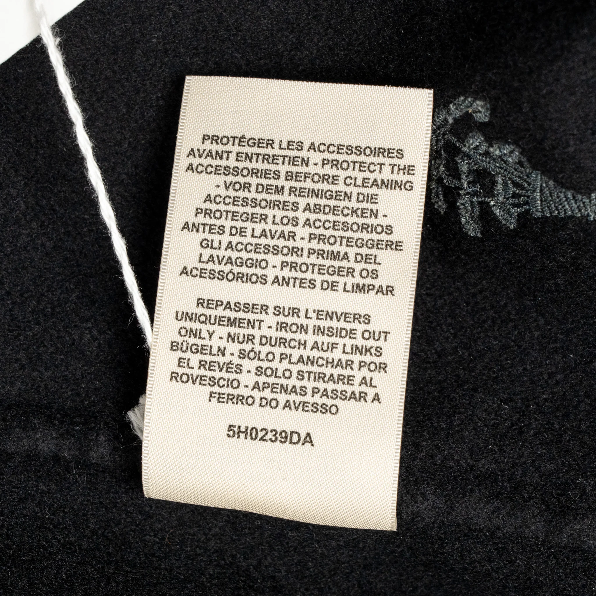 Hermes Size 36 Hooded Embroidered Jacket Cashmere Black - Image 9