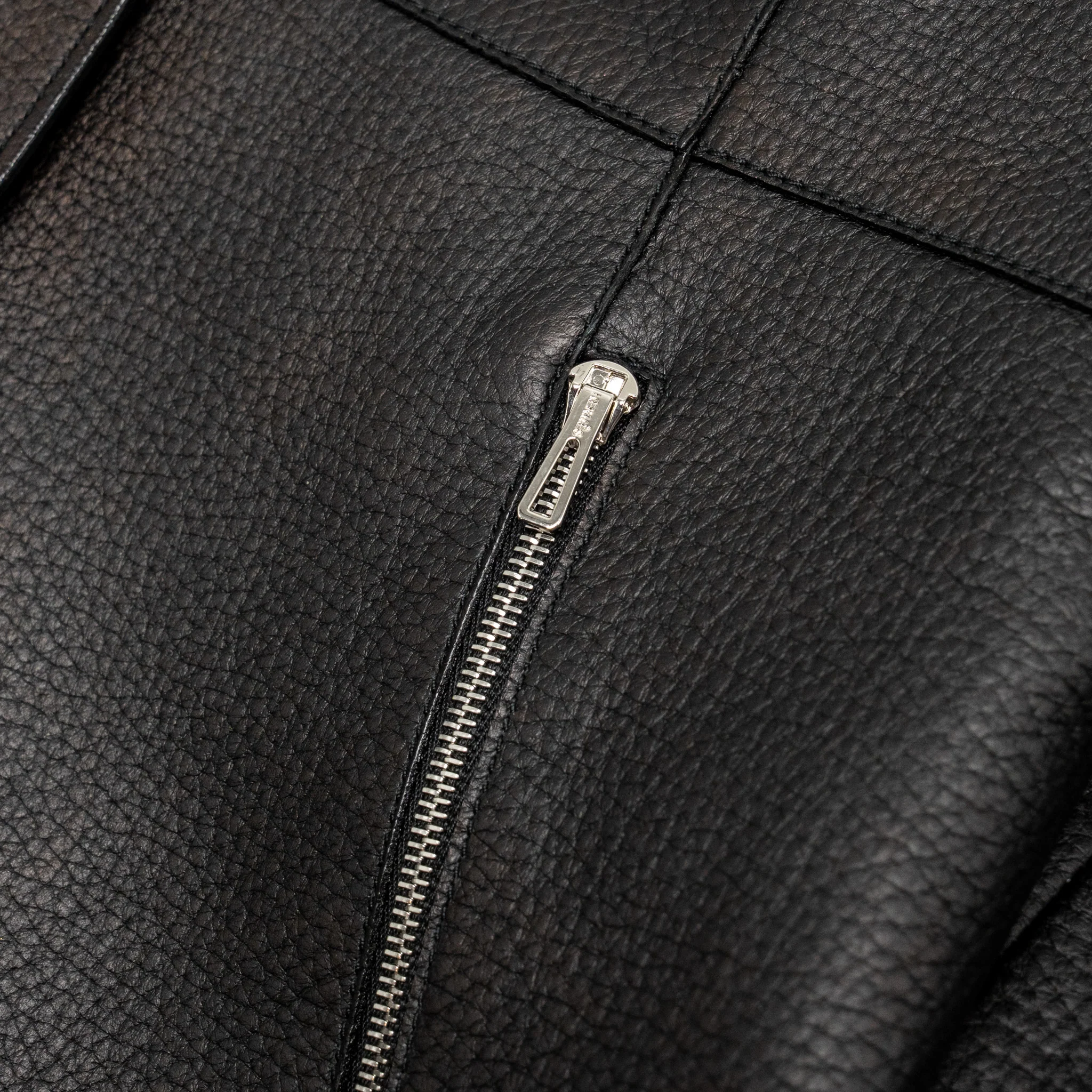 Hermes Size 36 Leather Jacket Deerskin Black SHW - Image 5