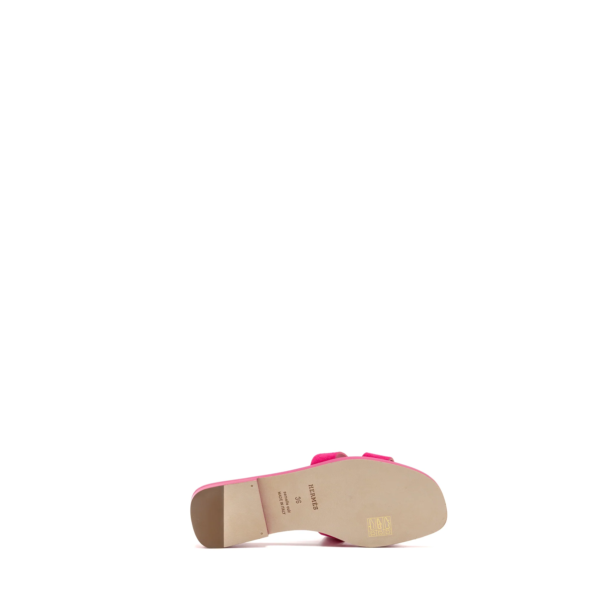 Hermes Size 36 Oran Sandals Leather Pink - Image 7