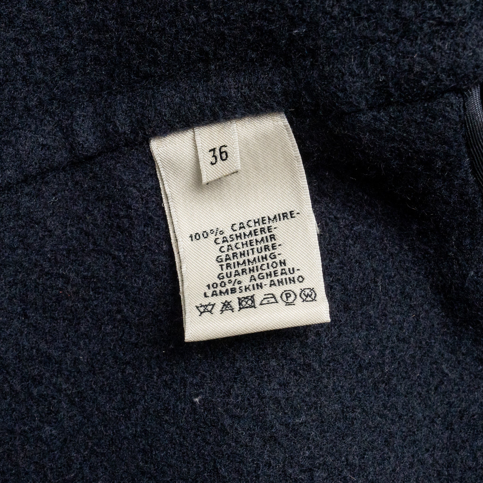 Hermes Size 36 Peacoat Cashmere Navy/Red SHW - Image 8