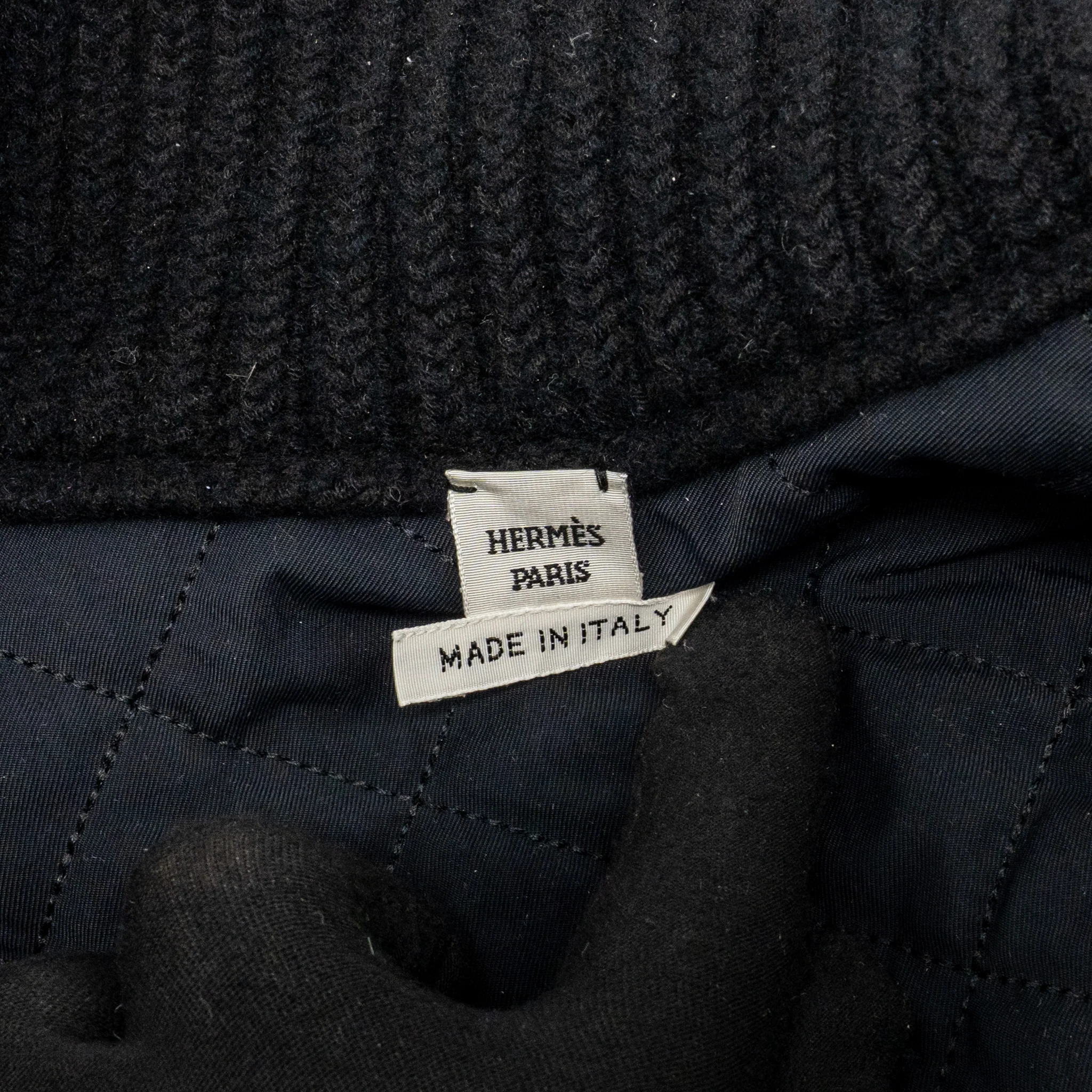 Hermes size 36 zip blouson jacket virgin wool black - Image 6