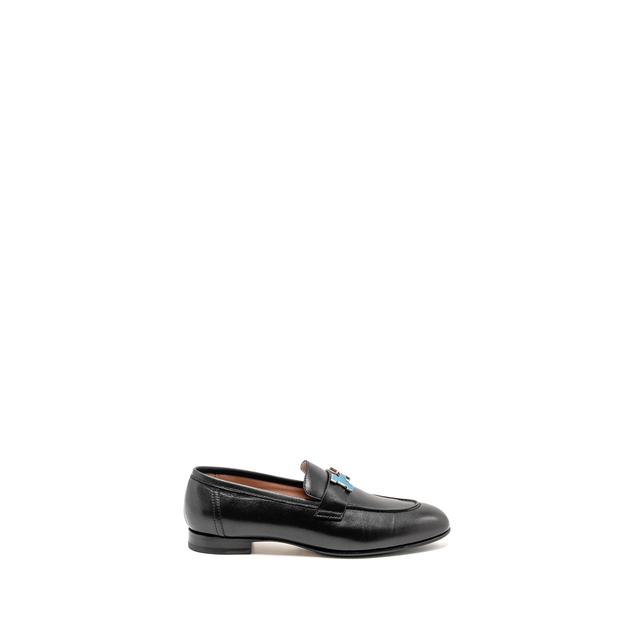 Hermes Size 37.5 Paris Loafer Calfskin Black SHW - Image 6