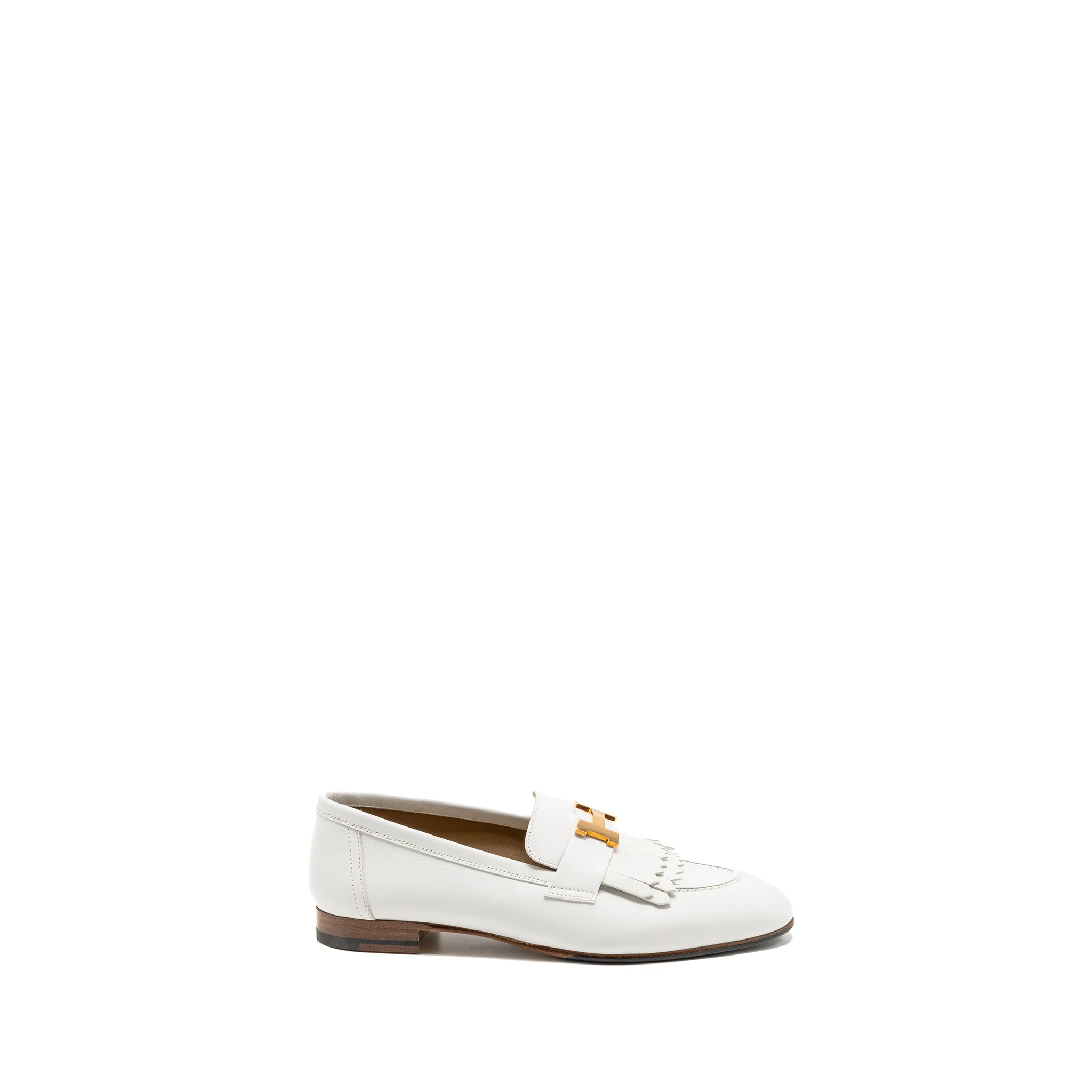 Hermes size 37.5 Royal loafer calfskin white RGHW - Image 5
