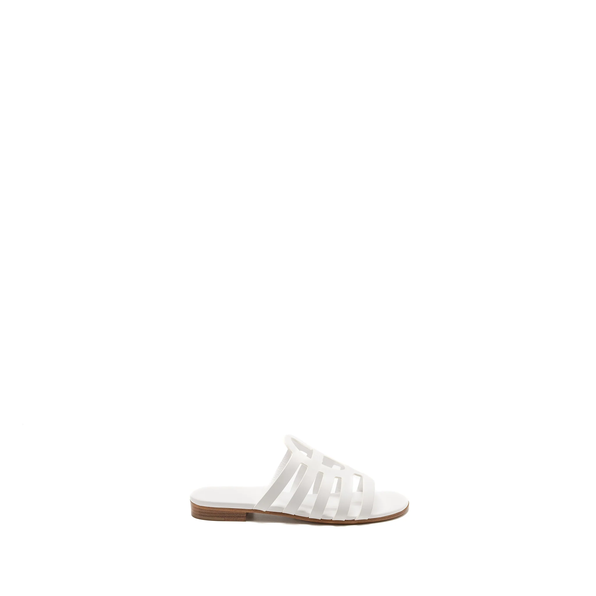 Hermes Size 37 Camelia Sandal Calfskin White - Image 5