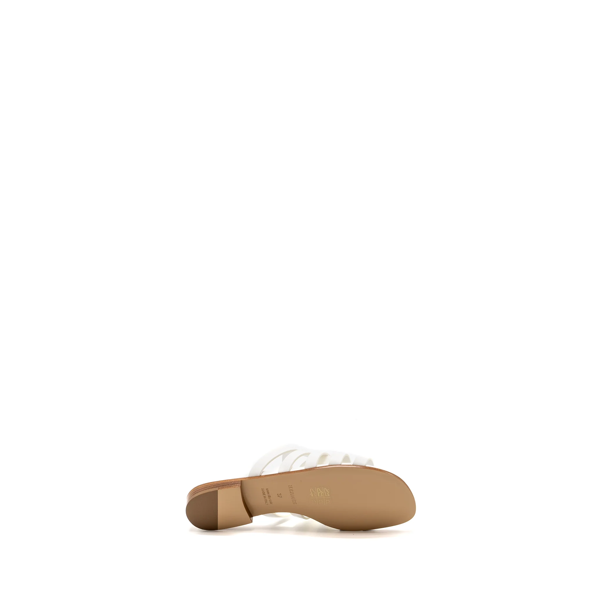 Hermes Size 37 Camelia Sandal Calfskin White - Image 7