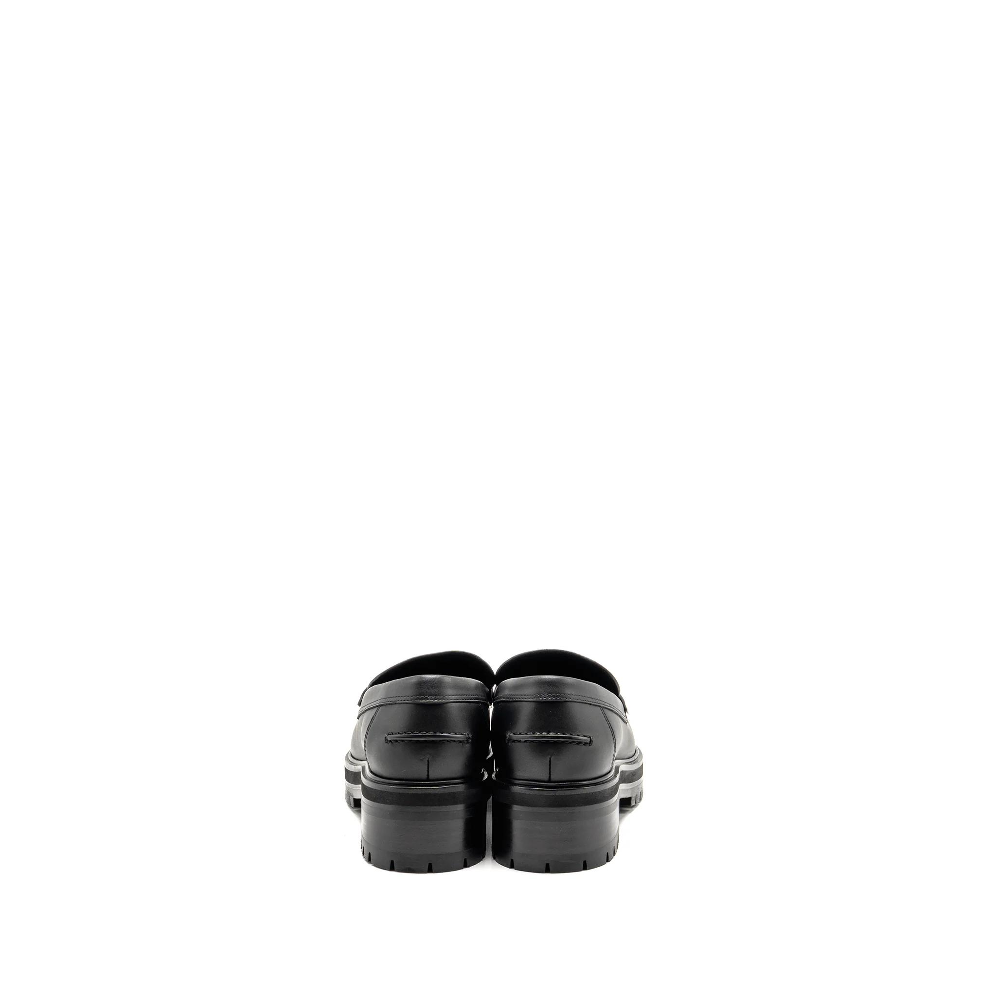 Hermes Size 37 Mocassins Hitch Loafer Glazed Calfskin Black - Image 2