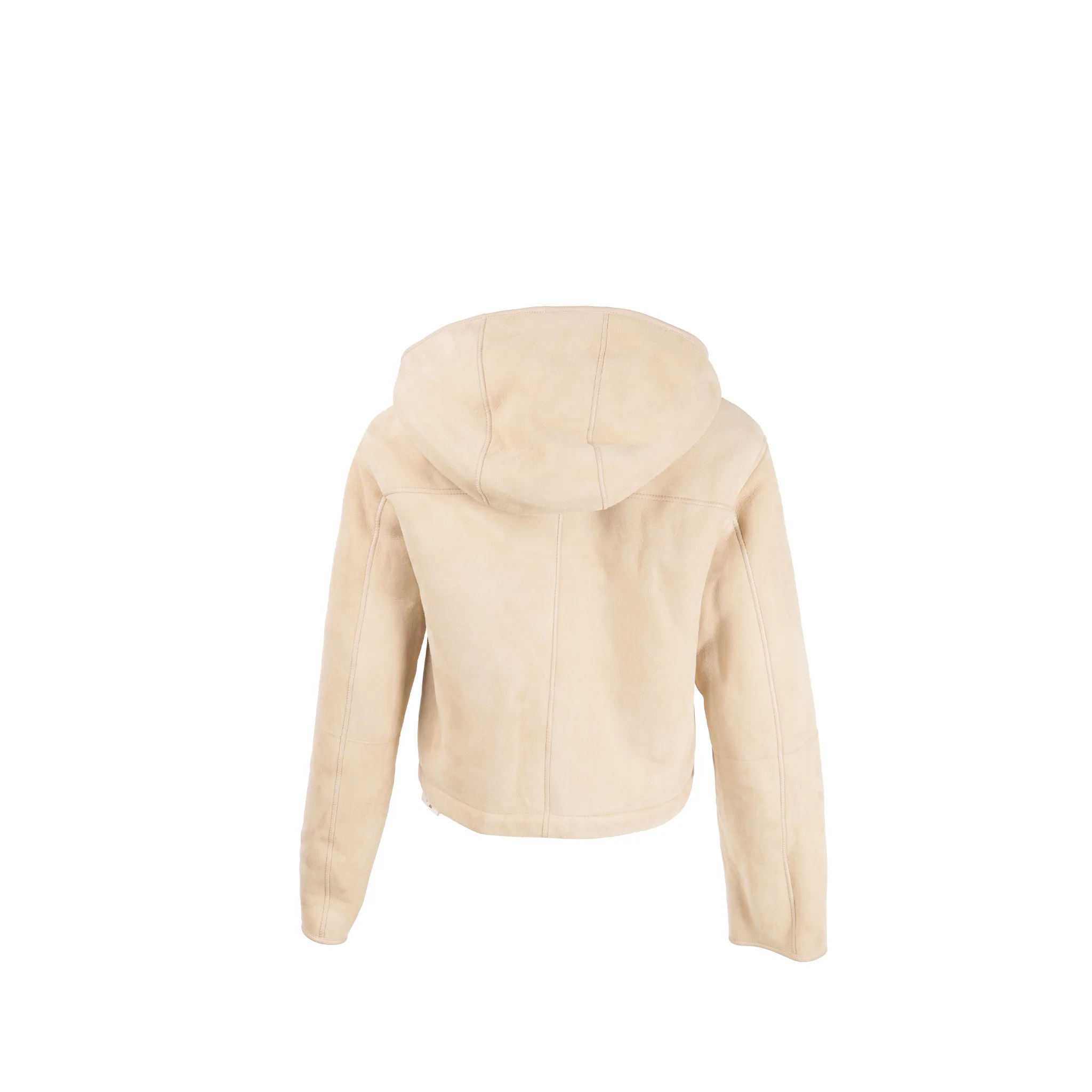 Hermes Size 38 Bomber Jacket Dyed Lambskin Blanc/Coquille SHW - Image 2