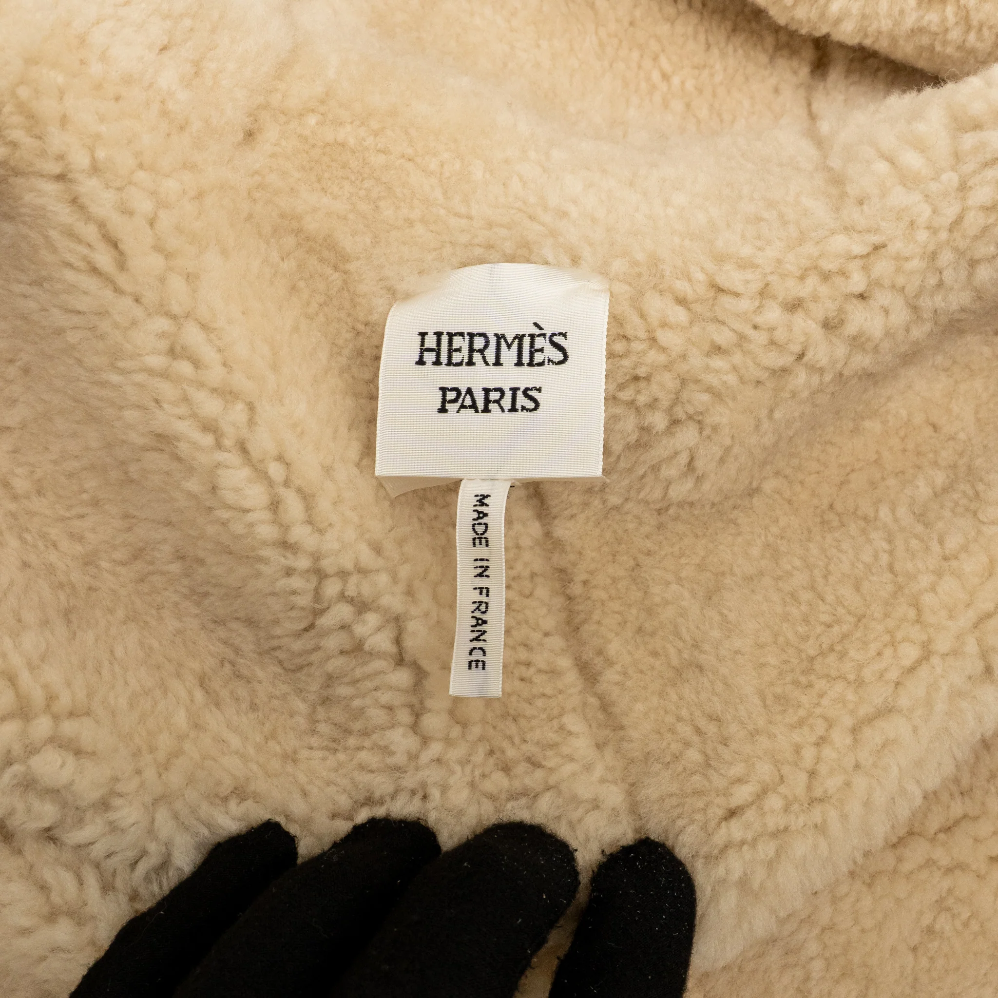 Hermes Size 38 Bomber Jacket Dyed Lambskin Blanc/Coquille SHW - Image 6