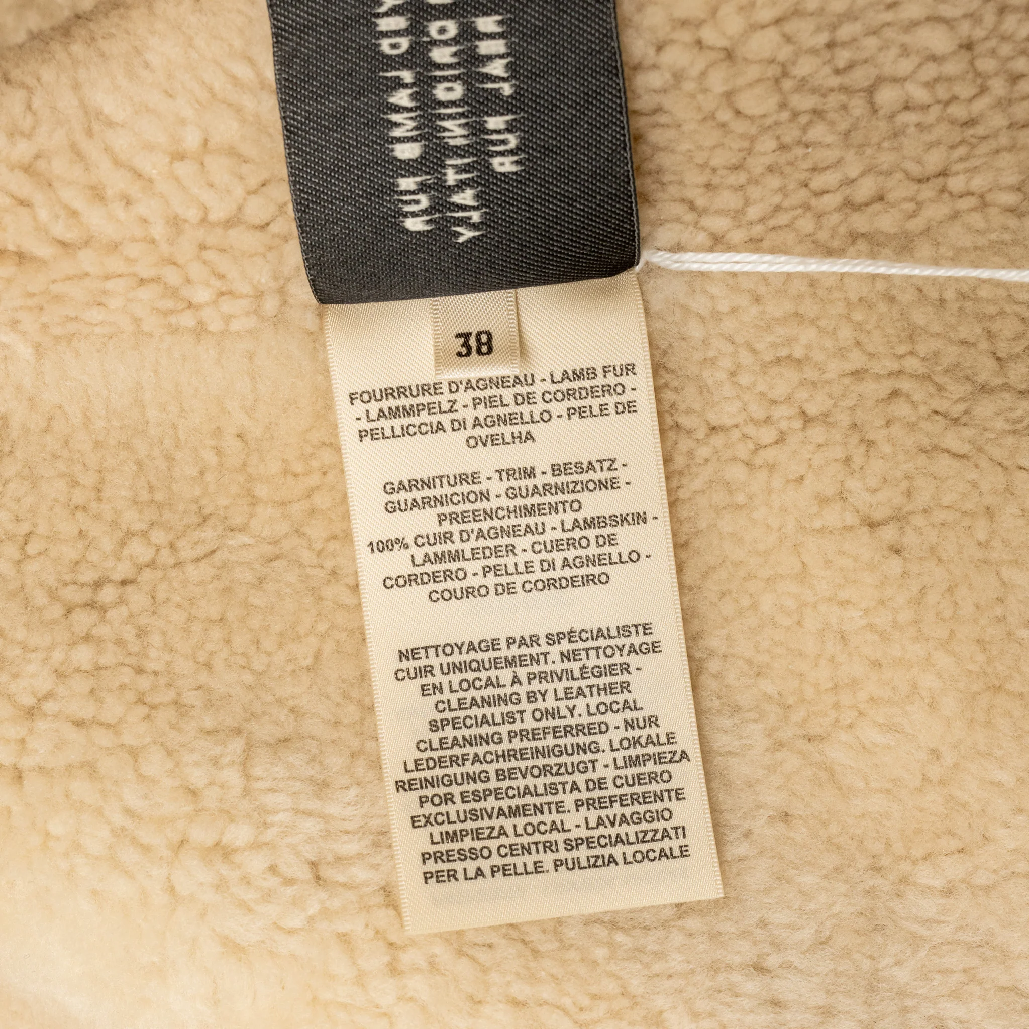 Hermes Size 38 Bomber Jacket Dyed Lambskin Blanc/Coquille SHW - Image 7