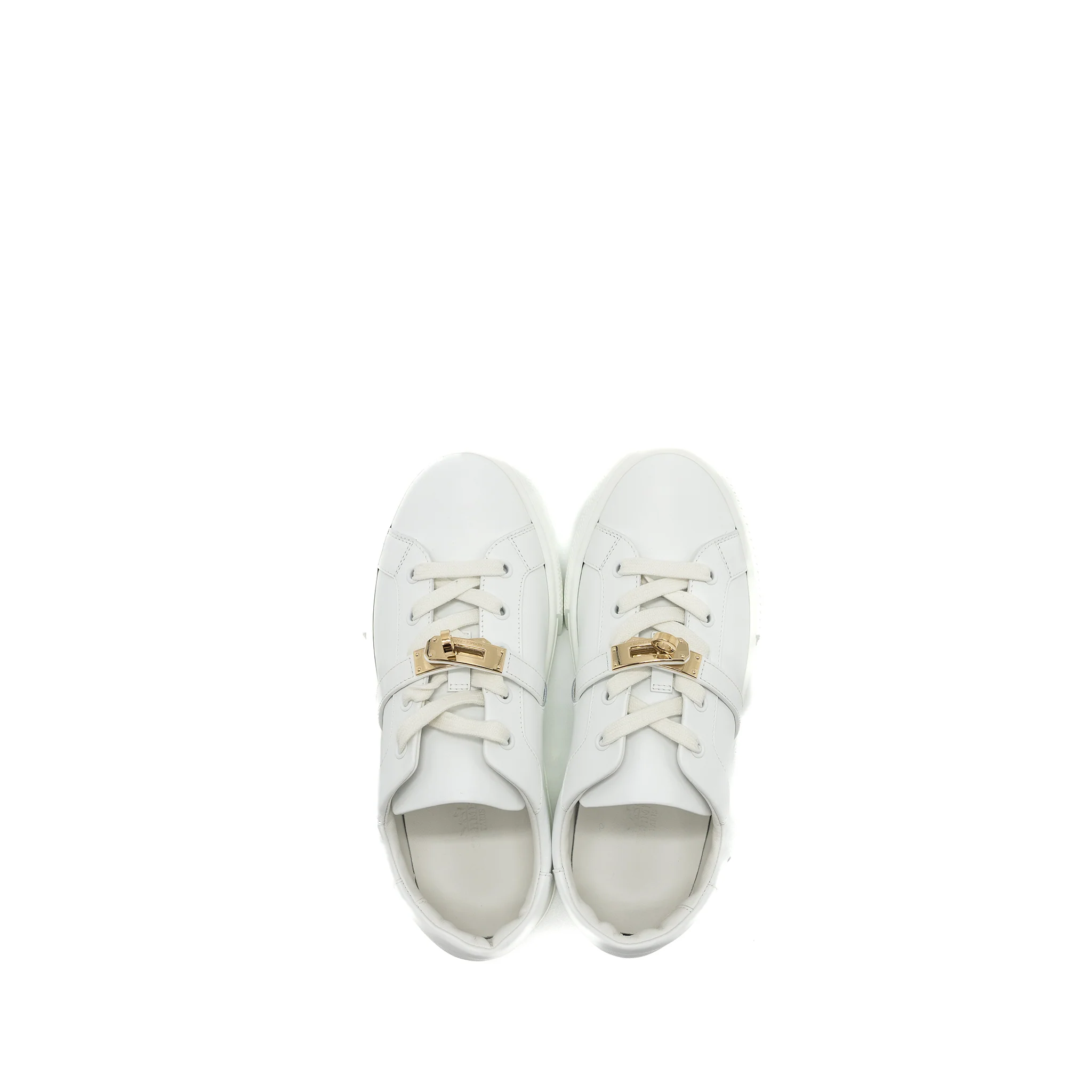 Hermes Size 38 Day Sneaker White GHW - Image 4