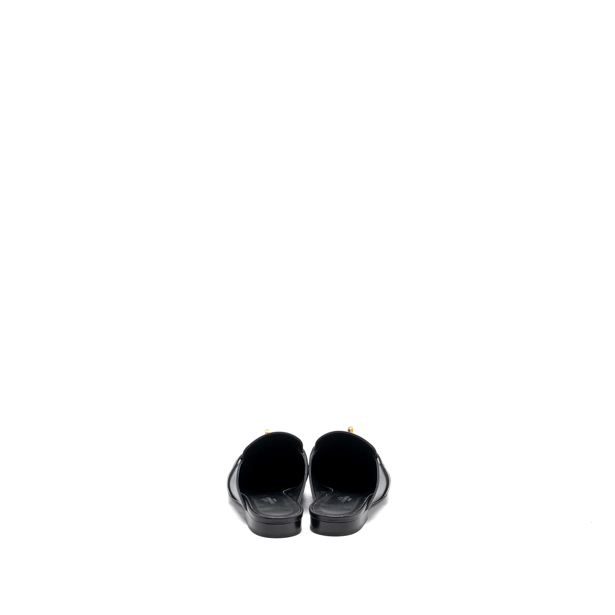 Hermes size 39.5 OZ mule black RGHW - Image 4