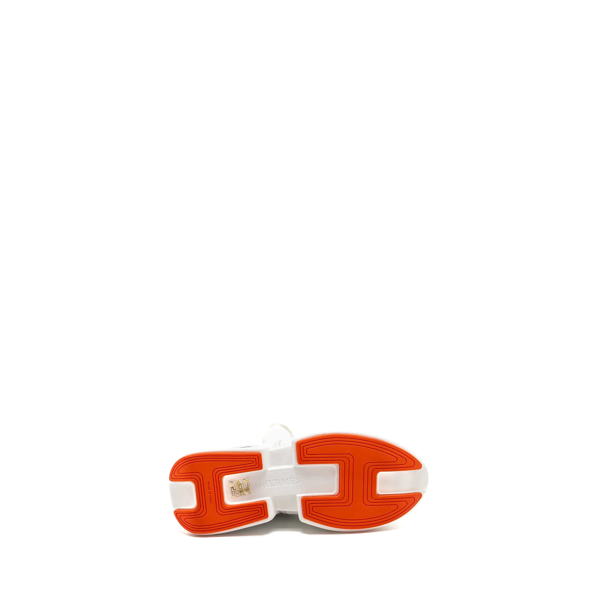 Hermes Size 39 Giga Sneakers blanc / orange - Image 7