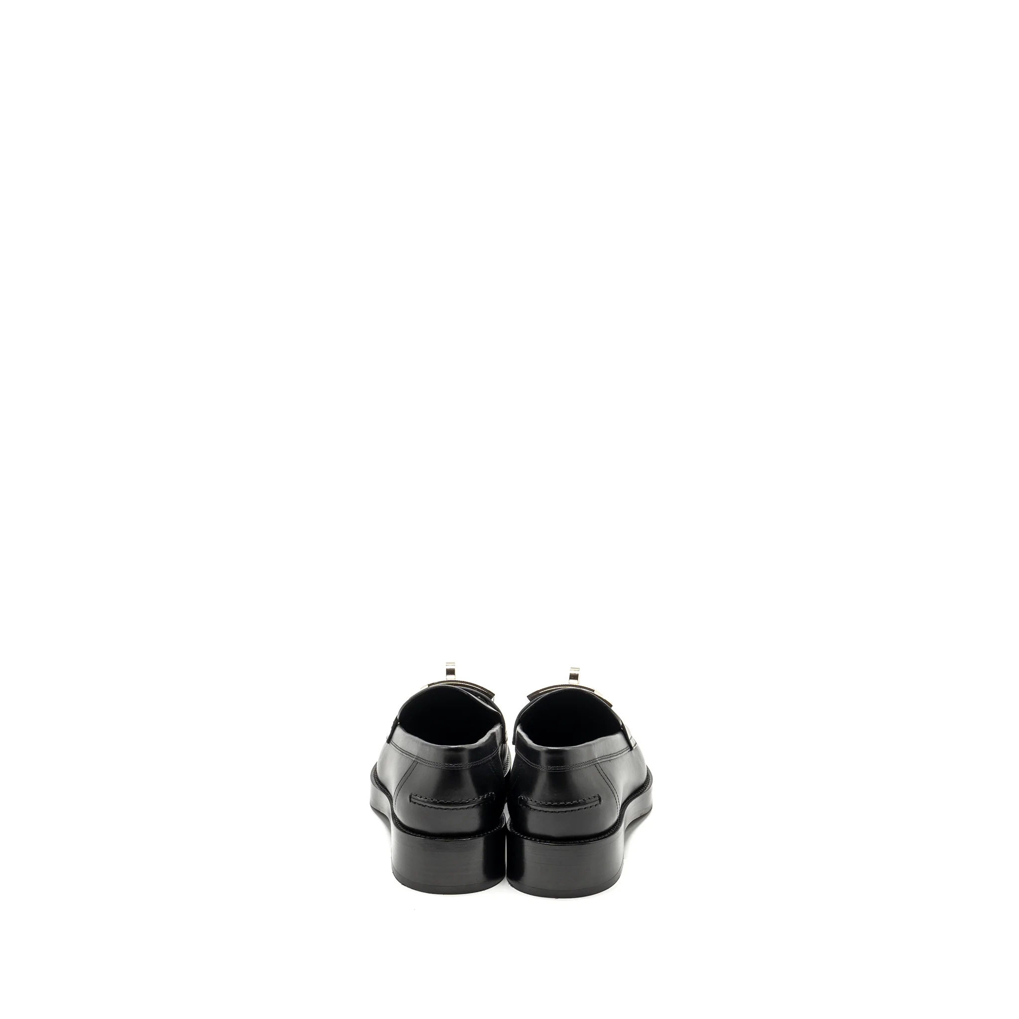 Hermes Size 39 Mocassins Hot Loafer Calfskin Black SHW - Image 3