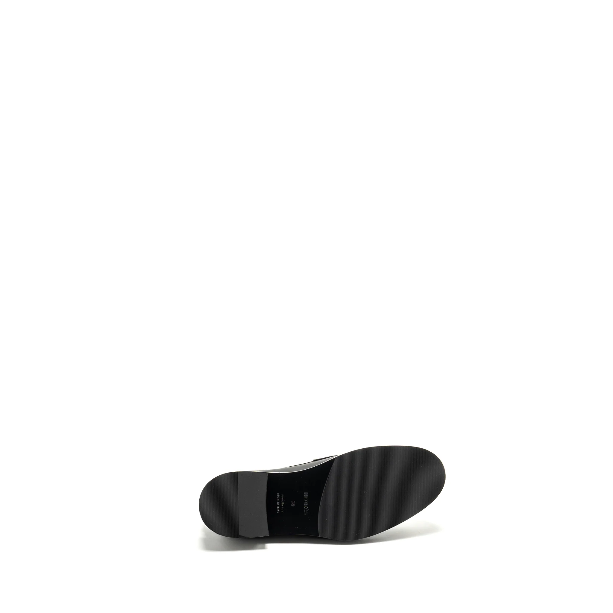 Hermes Size 39 Mocassins Hot Loafer Calfskin Black SHW - Image 6
