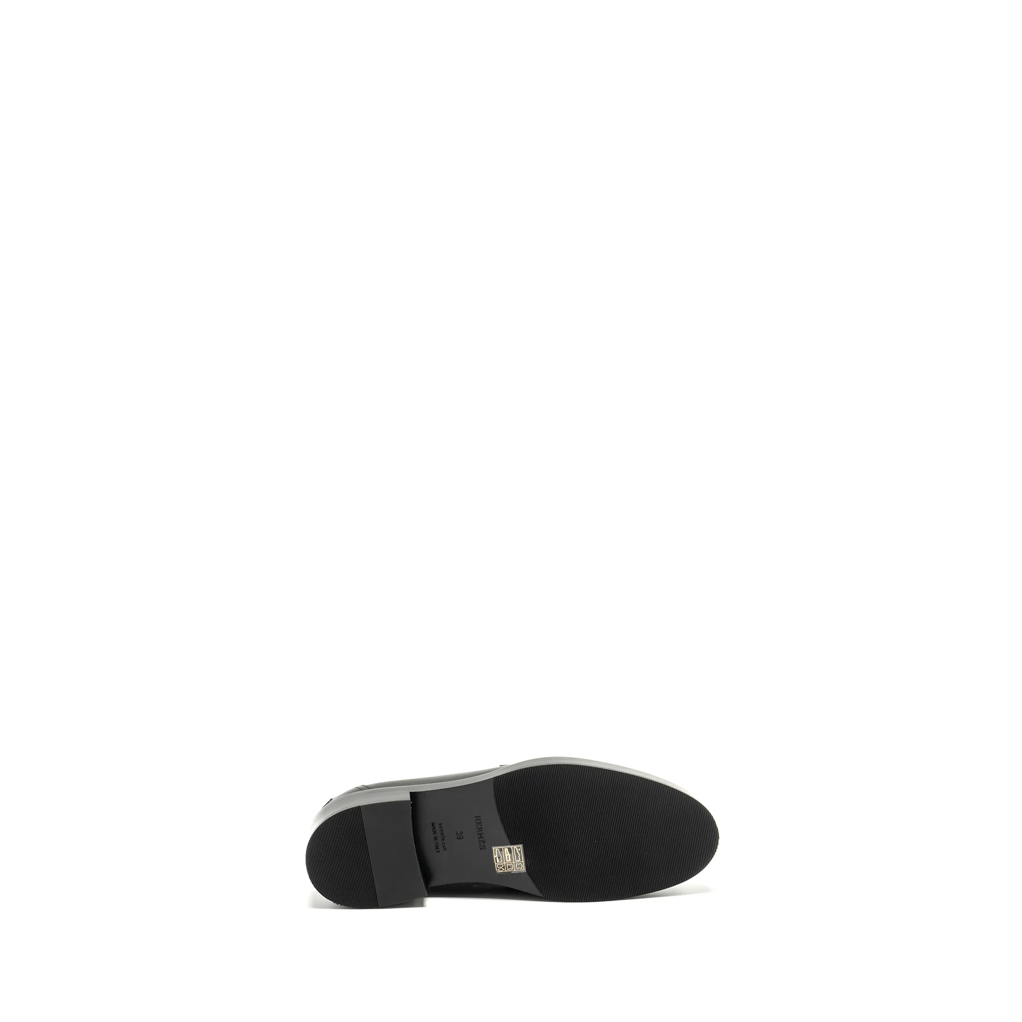 Hermes Size 39 Mocassins Hot Loafer Calfskin Black SHW - Image 7