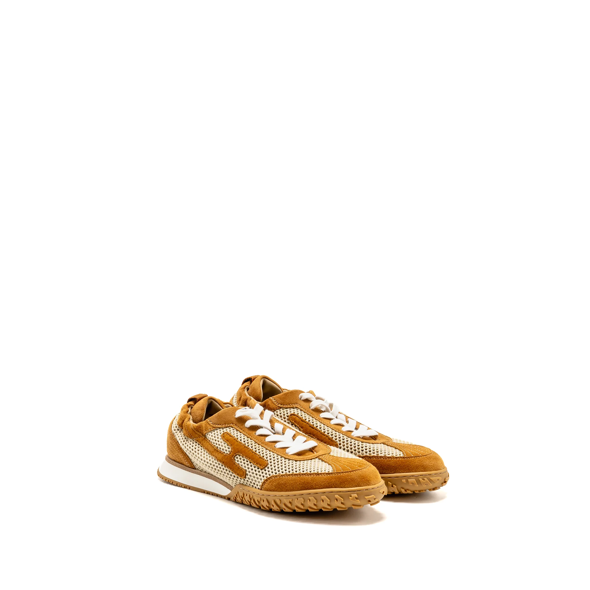 Hermes Size 40 FEMME Jet Sneaker Crochet Knit/Suede Goatskin Beige Lin/Naturel