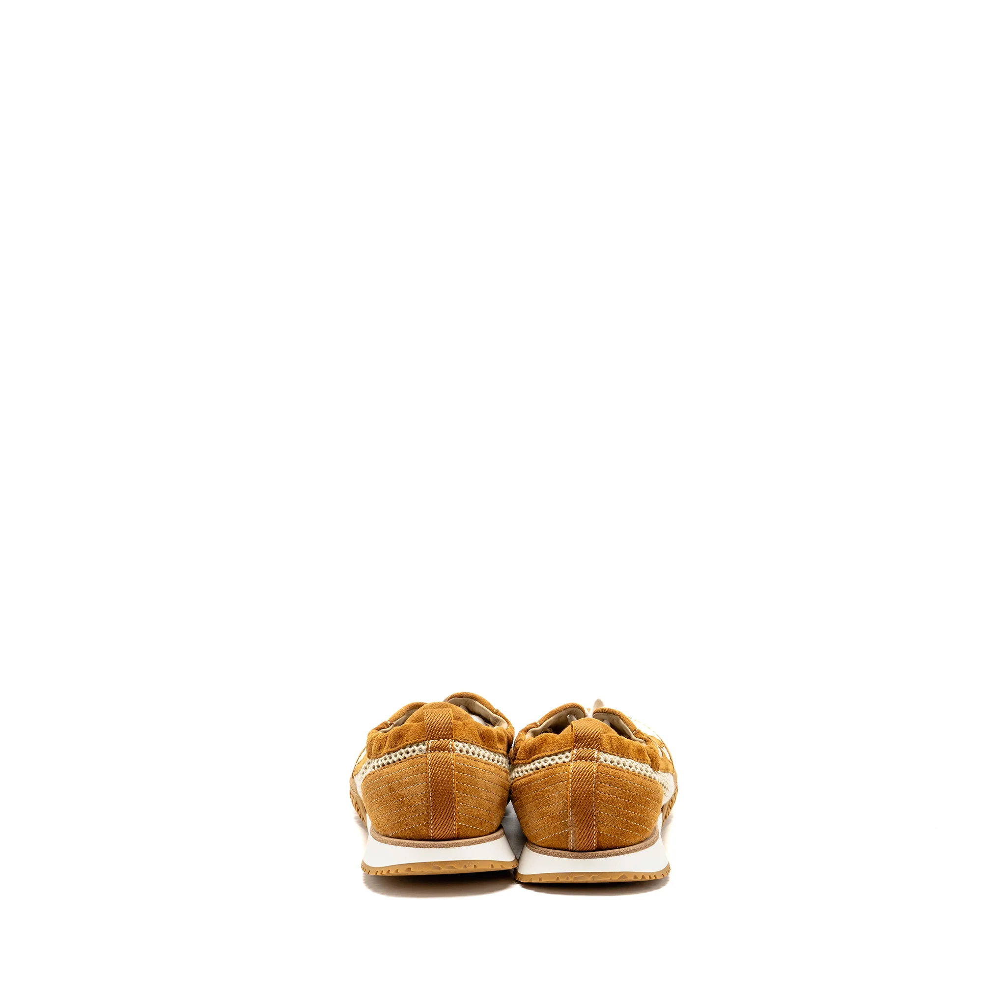 Hermes Size 40 FEMME Jet Sneaker Crochet Knit/Suede Goatskin Beige Lin/Naturel - Image 4