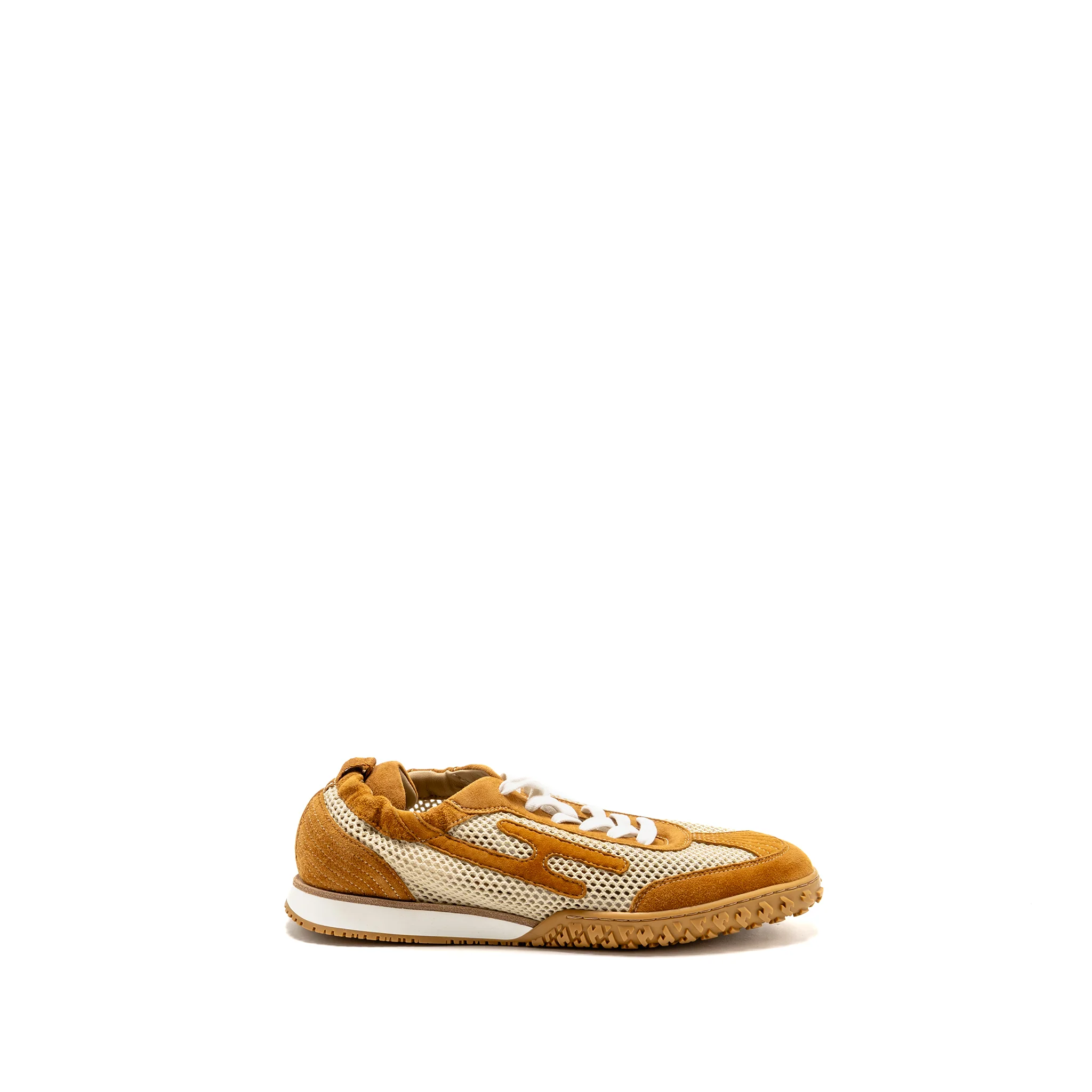 Hermes Size 40 FEMME Jet Sneaker Crochet Knit/Suede Goatskin Beige Lin/Naturel - Image 5