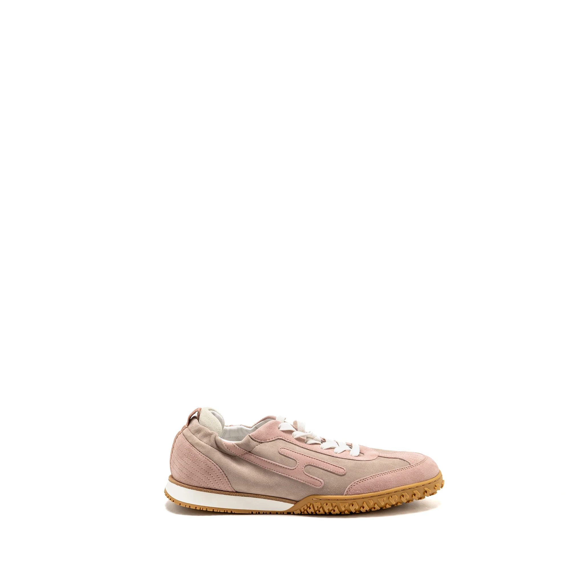 Hermes Size 40 FEMME Jet Sneaker Suede Goatskin Rose Cancan/Rose Aquarelle - Image 5