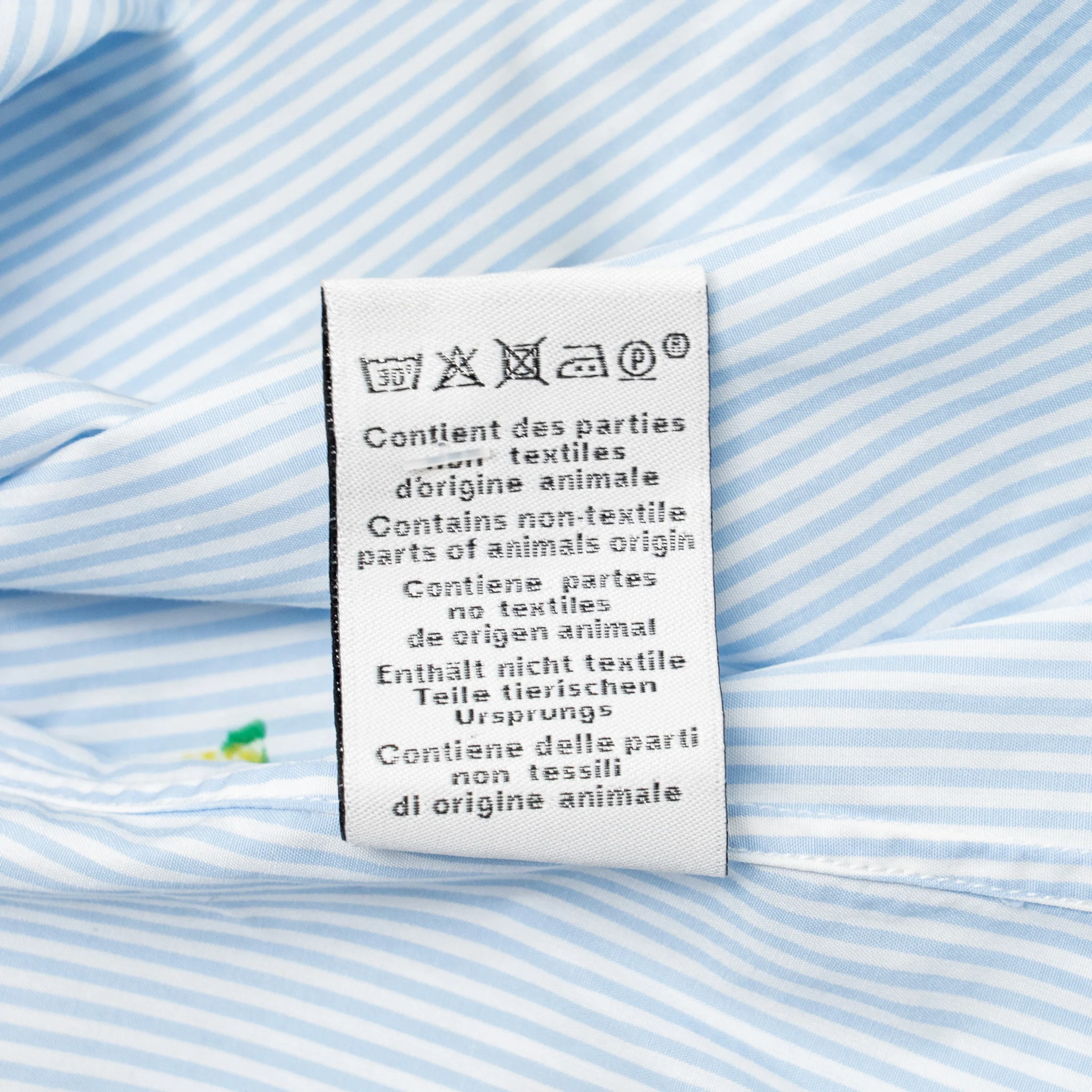 Hermes Size 40|15 3/4 See Pixel Striped Shirt Cotton Blue/Multicolour SHW - Image 7