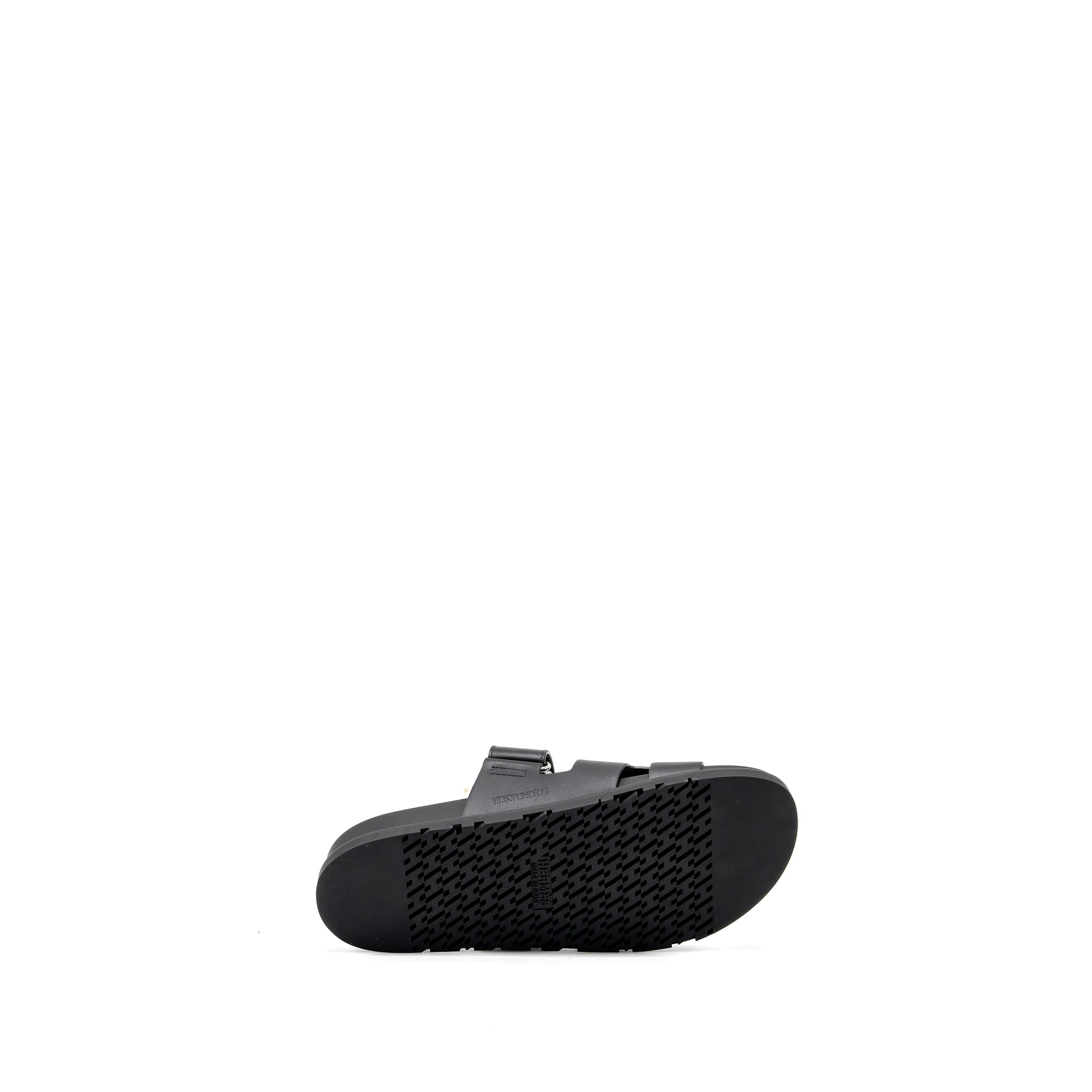 Hermes size 41 Men's chypre sandals black SHW - Image 5