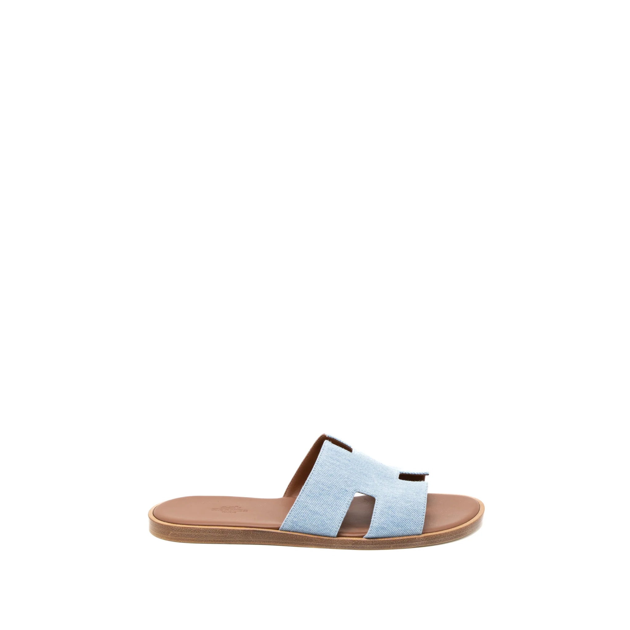 Hermes Size 42 Izmier Sandal Denim Clair - Image 3