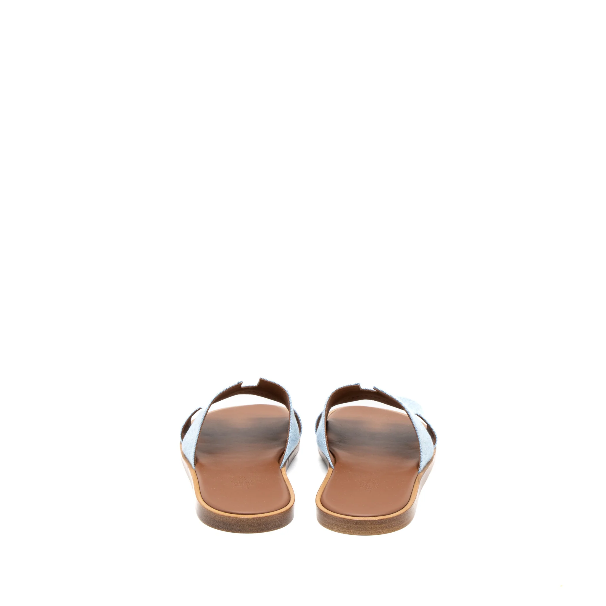 Hermes Size 42 Izmier Sandal Denim Clair - Image 4