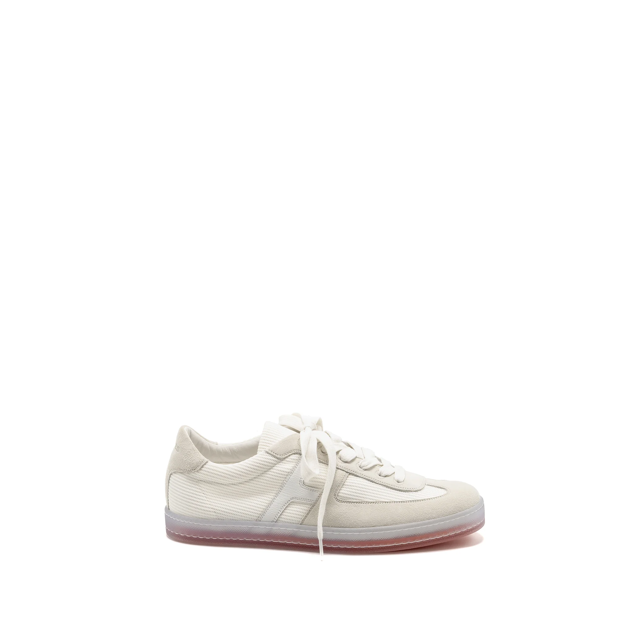 Hermes Size 44 Homme Boomerang Sneaker Mesh/ Calfskin/ Suede Blanc - Image 5