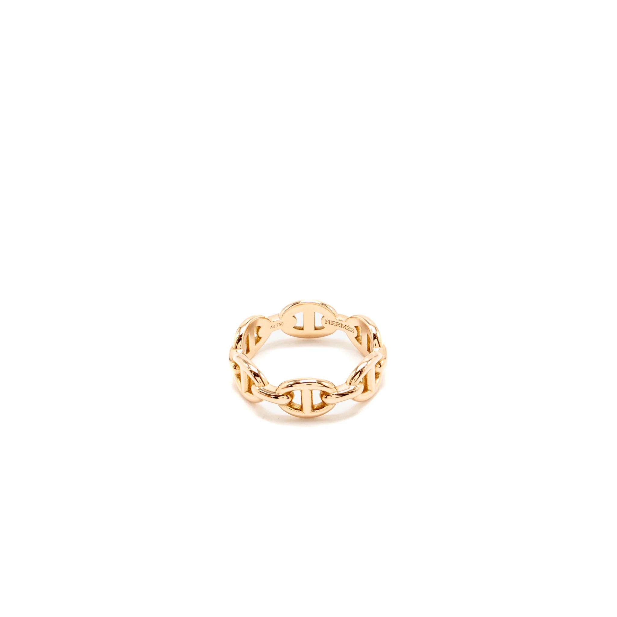 Hermes Size 50 Chaine D’Ancre Enchainee PM Ring Small Model Rose Gold