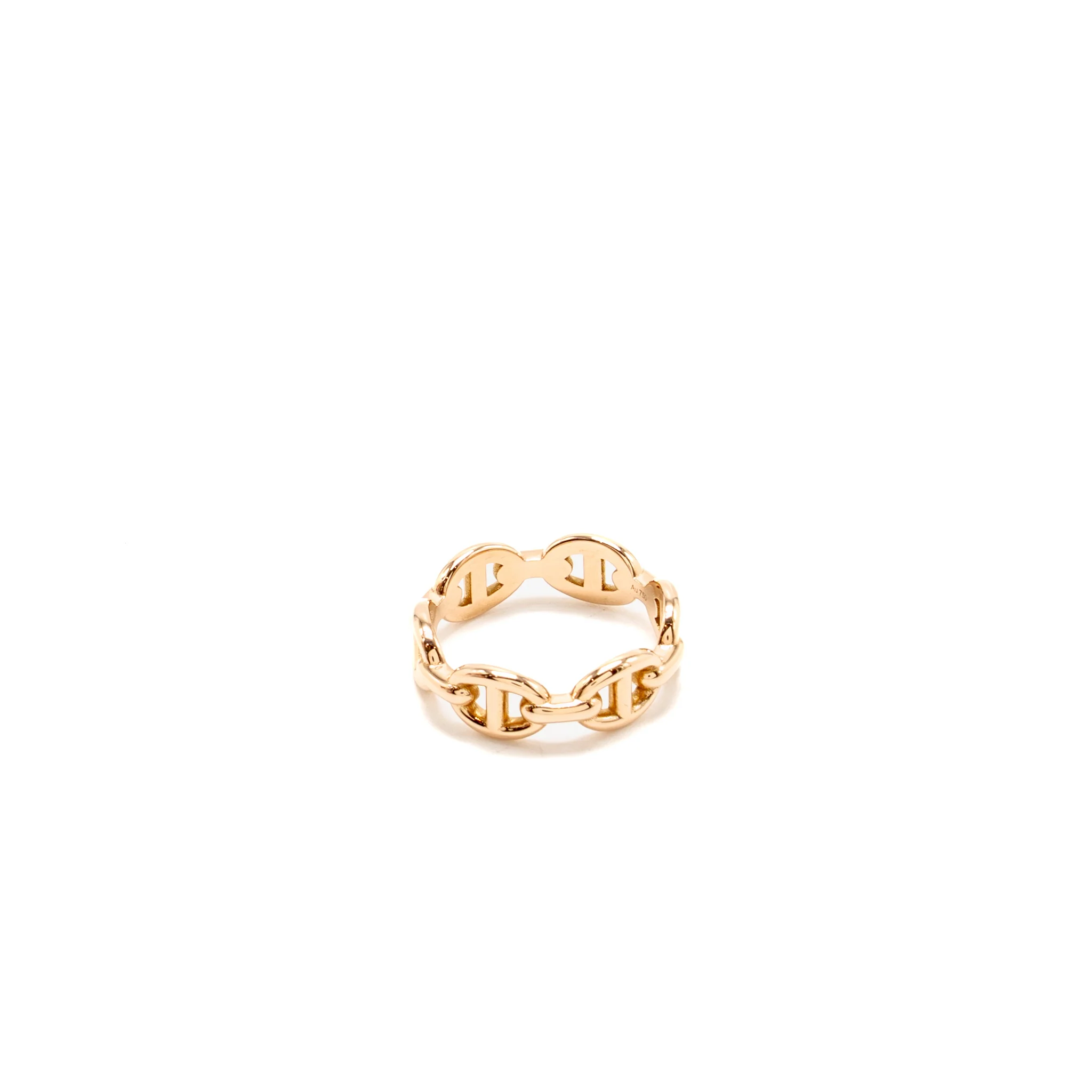 Hermes Size 50 Chaine D’Ancre Enchainee PM Ring Small Model Rose Gold - Image 3