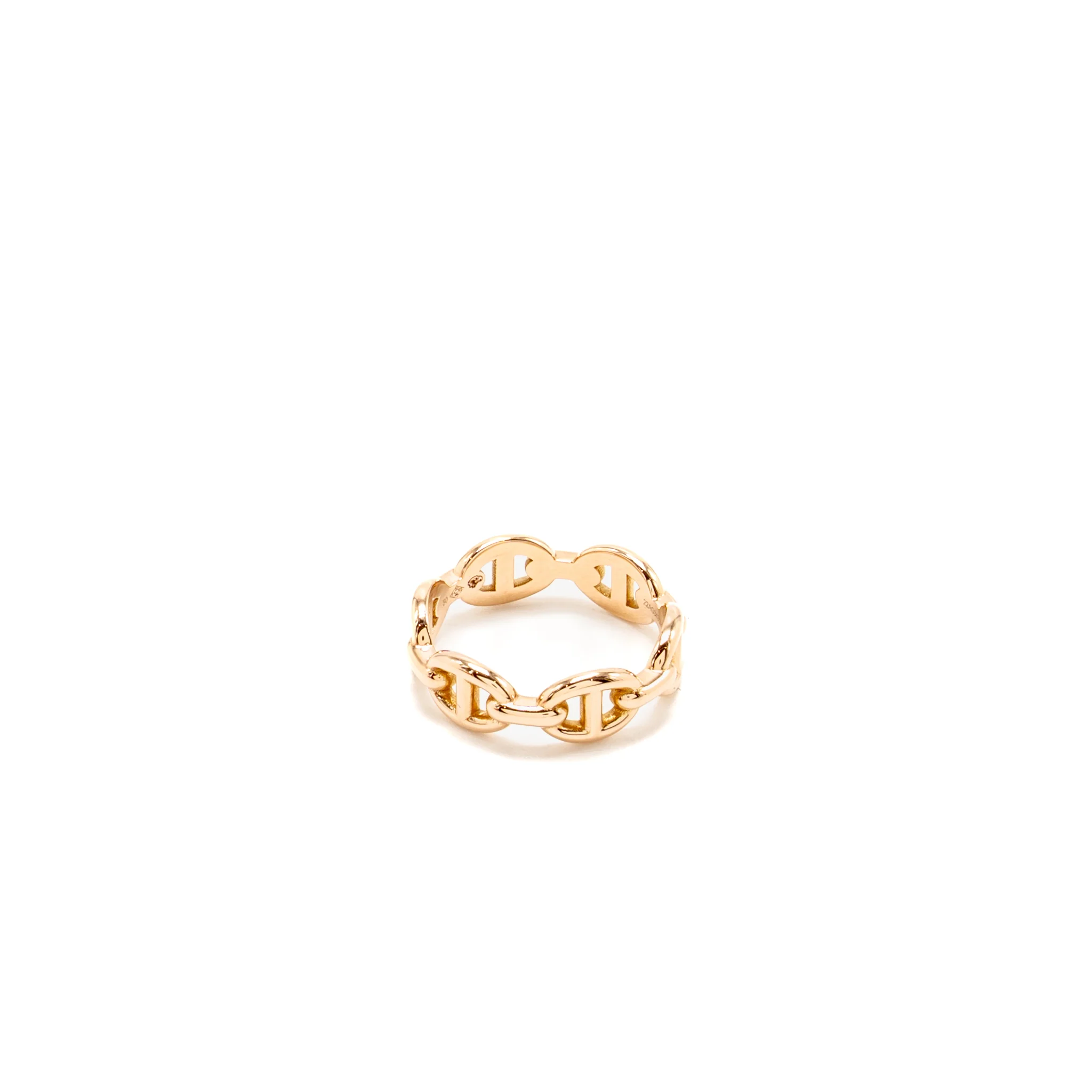 Hermes Size 50 Chaine D’Ancre Enchainee PM Ring Small Model Rose Gold - Image 4