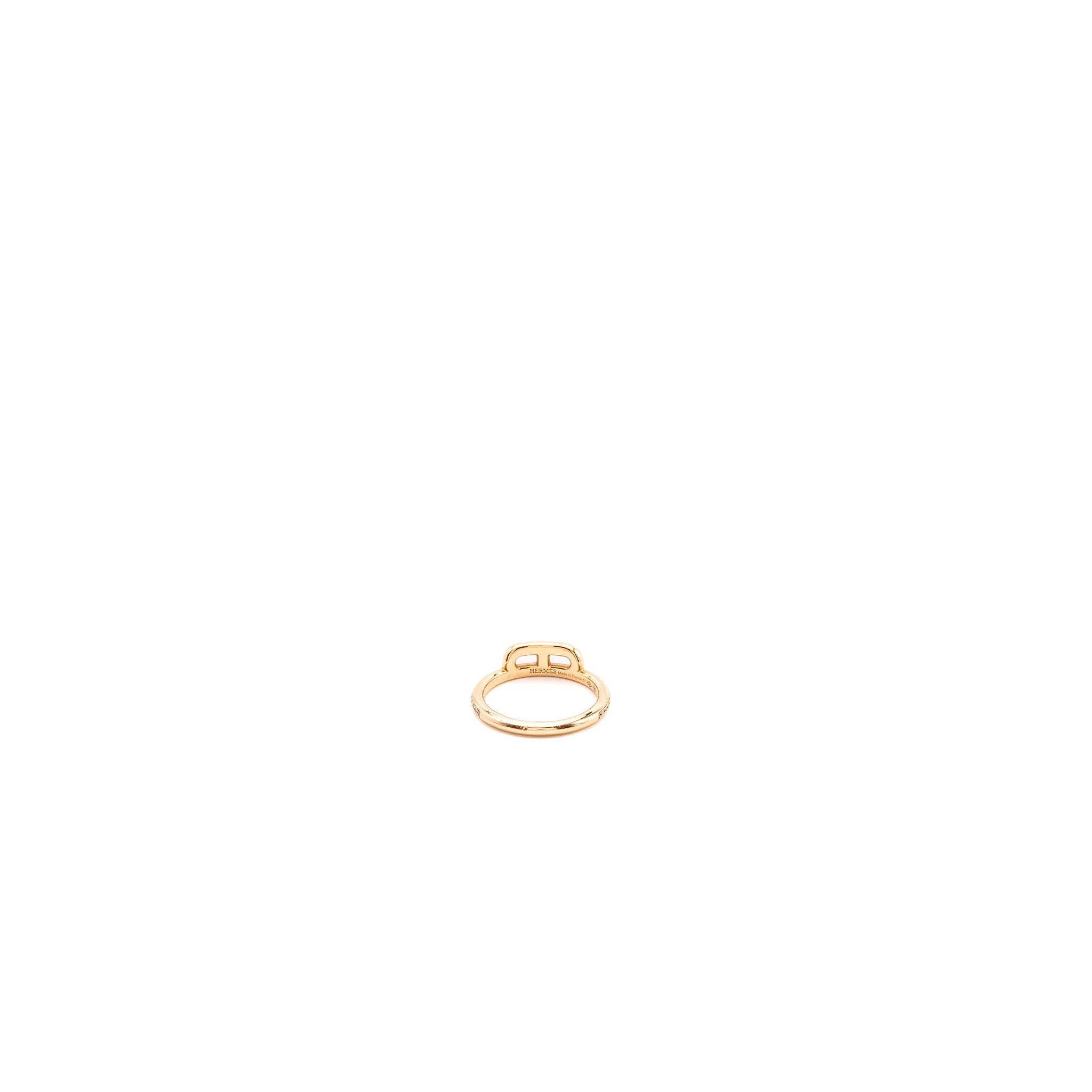 Hermes Size 51 D’Ancre Ring Rose Gold, Diamonds - Image 3