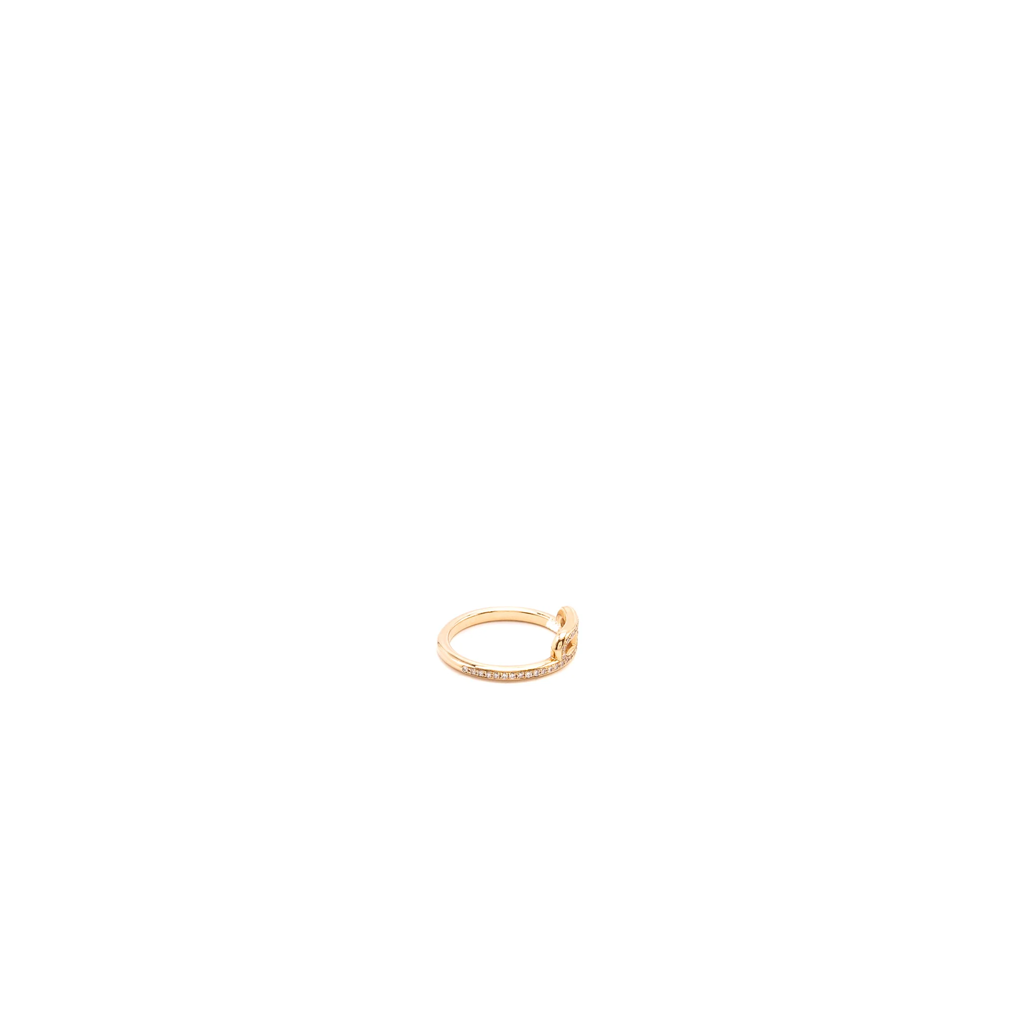 Hermes Size 51 D’Ancre Ring Rose Gold, Diamonds - Image 4