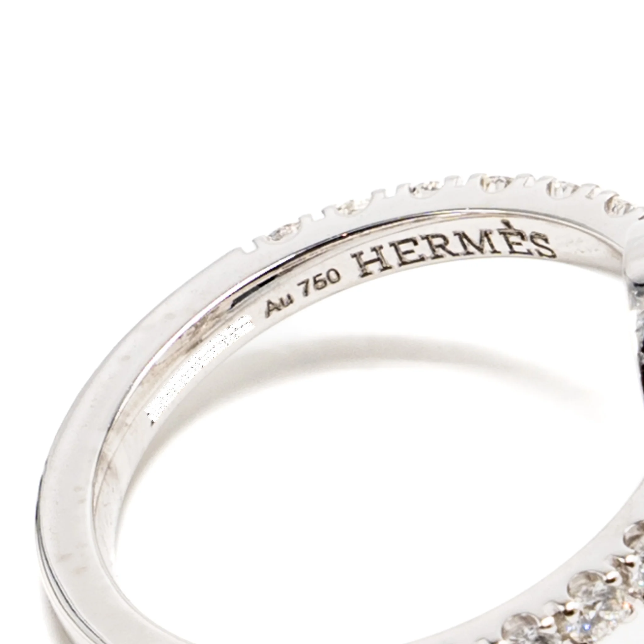 Hermes size 52 finesse ring white gold/diamonds - Image 5