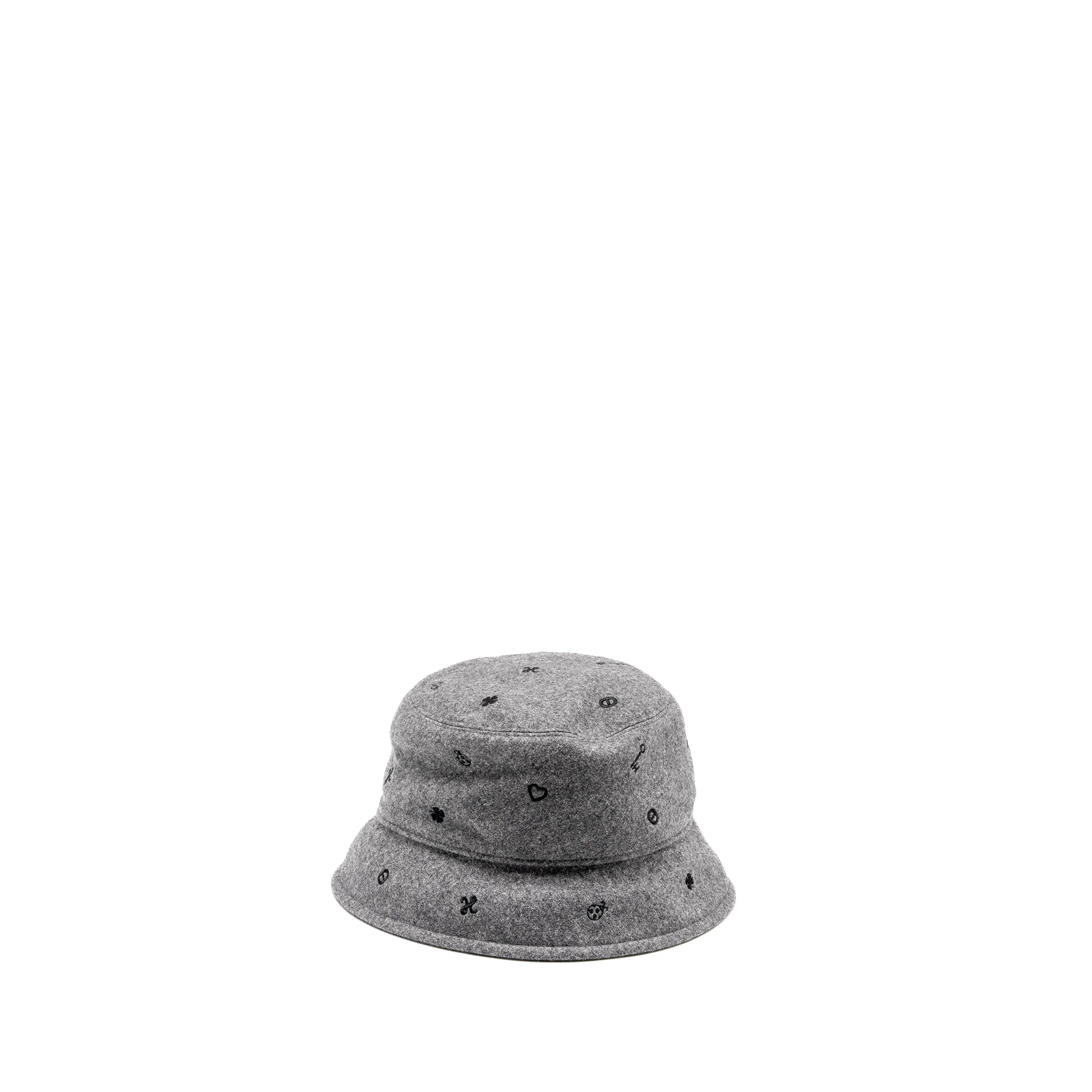 Hermes Size 59 Debbie Charms Bucket Hat Cashmere Charbon - Image 3