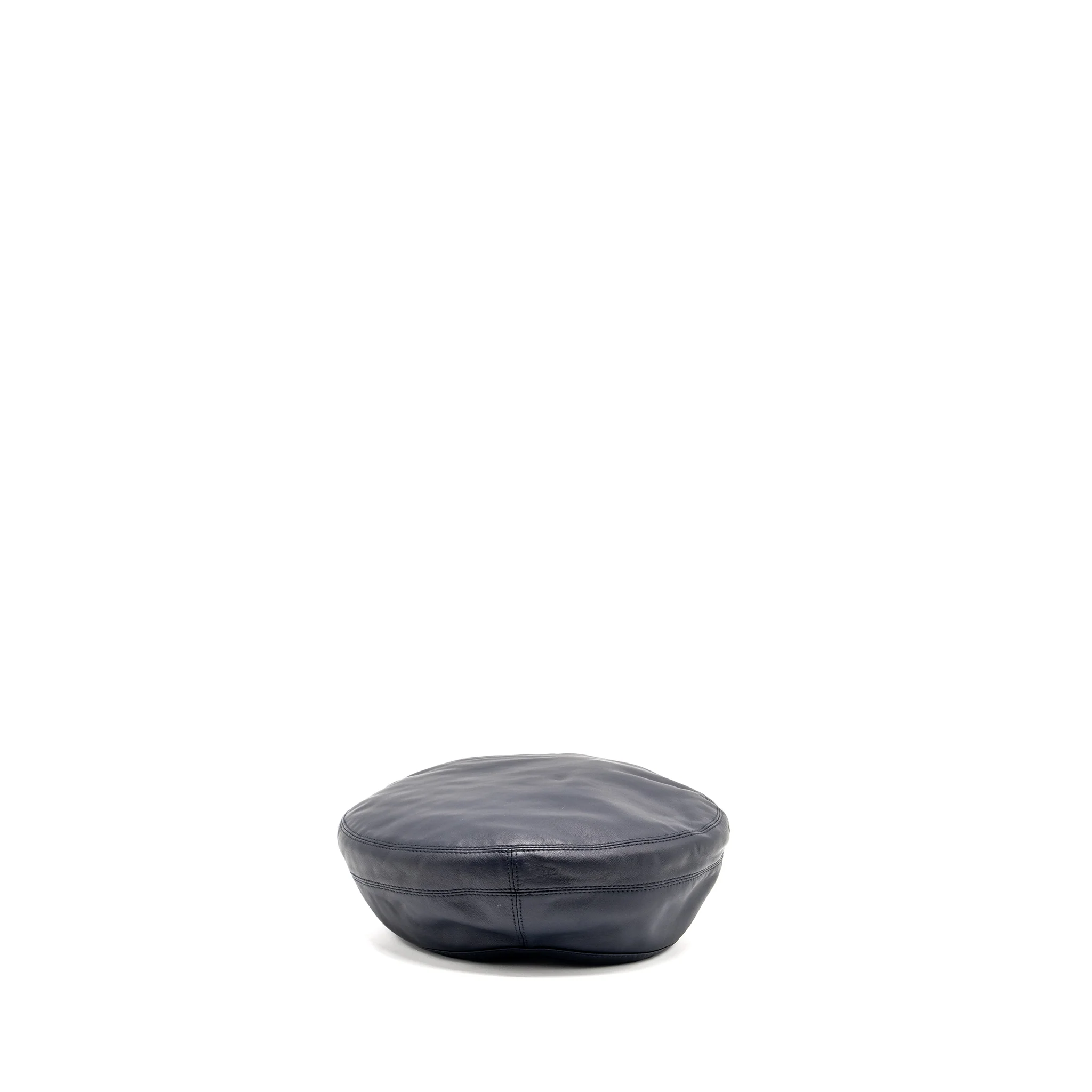 Hermes Size 59 Saint Honore Beret Lambskin Marine - Image 2