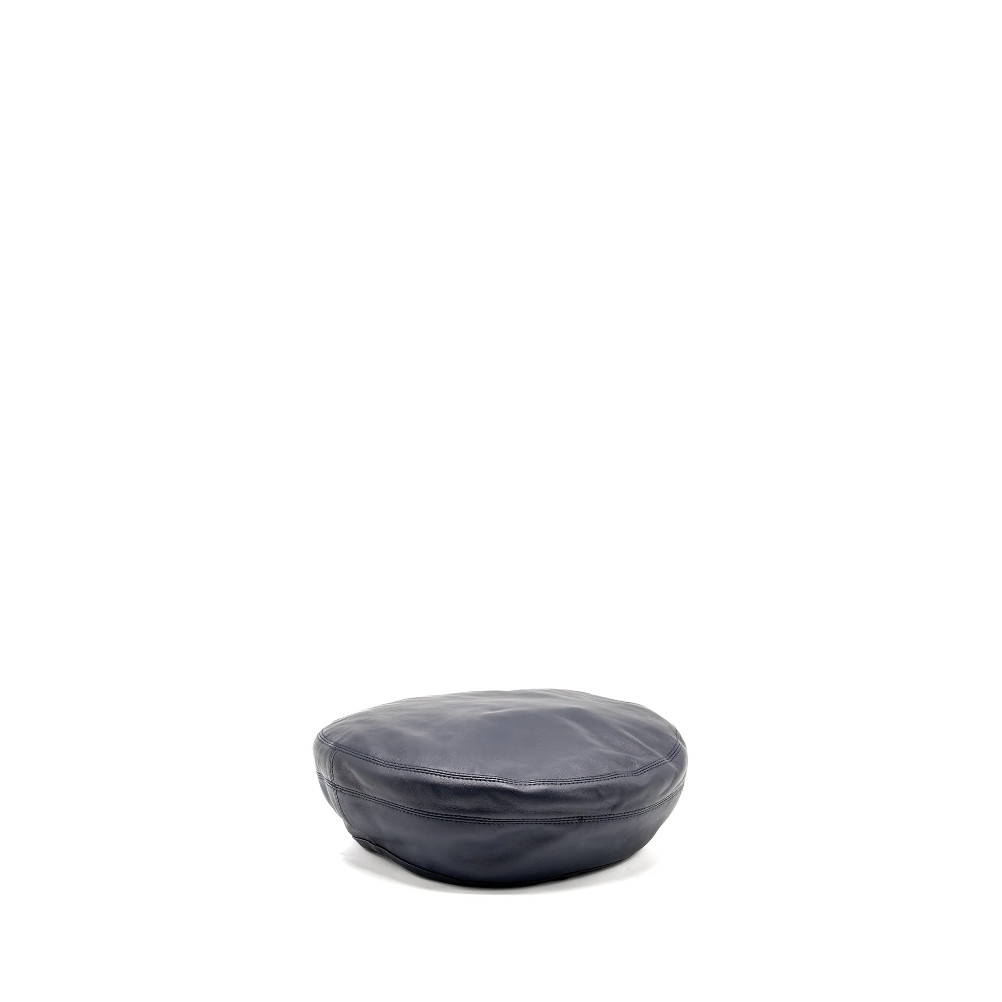 Hermes Size 59 Saint Honore Beret Lambskin Marine - Image 3