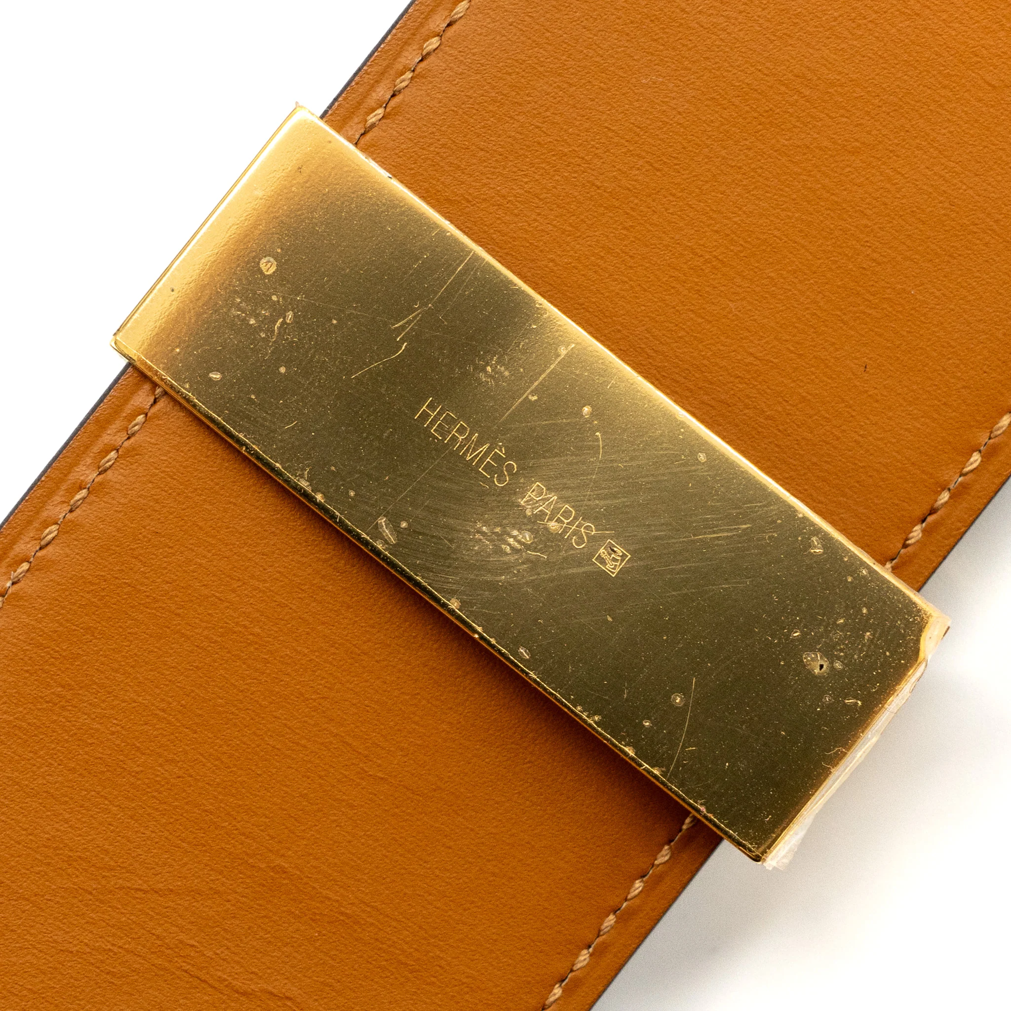 Hermes Size 90 Collier De Chien 50 Belt Box Calfskin Black GHW Stamp Square Q - Image 7