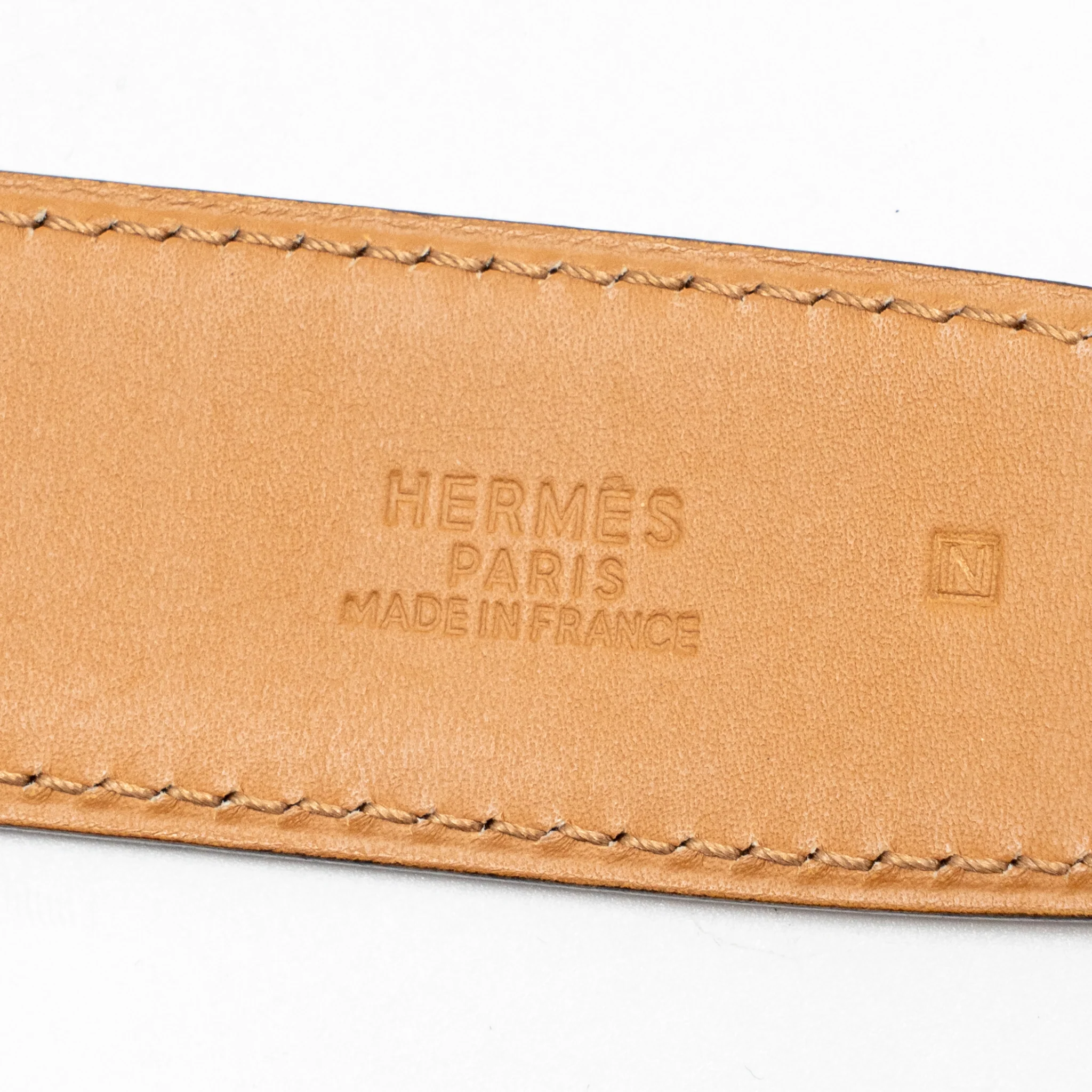 Hermes size 90 collier de chien belt ostrich pink GHW stamp square N - Image 5